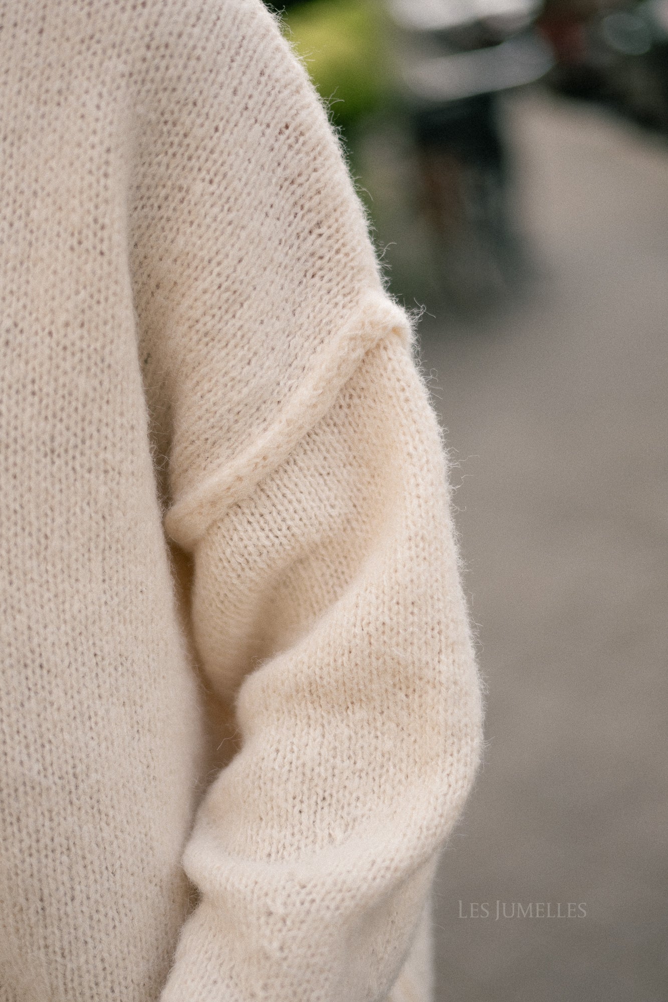 VISena highneck L/S knit cardigan birch