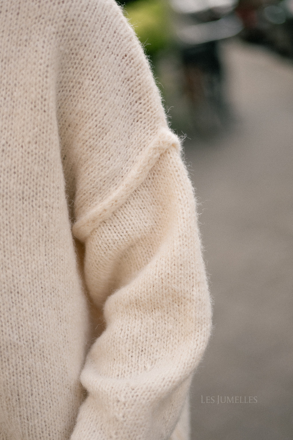 VISena highneck L/S knit cardigan birch