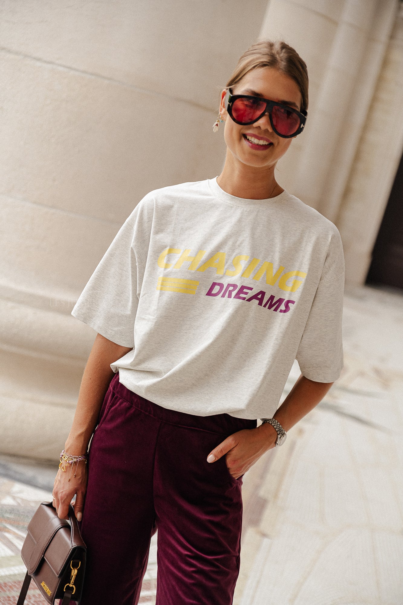 Chasing dreams t-shirt grey melange