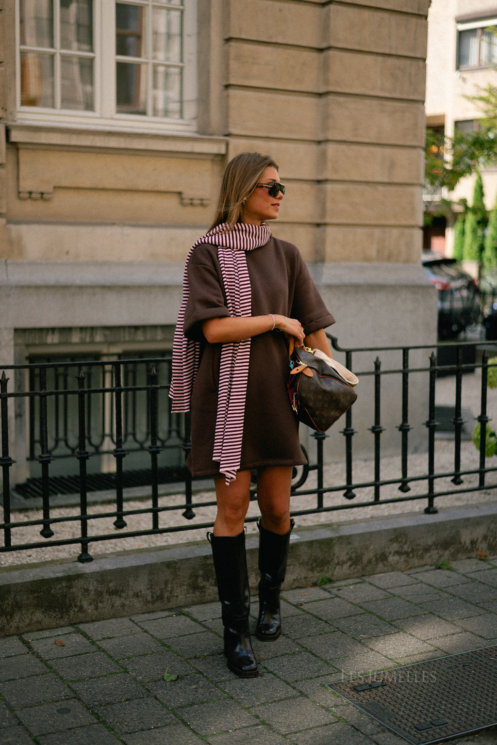 Isabel sweater dress hot chocolate