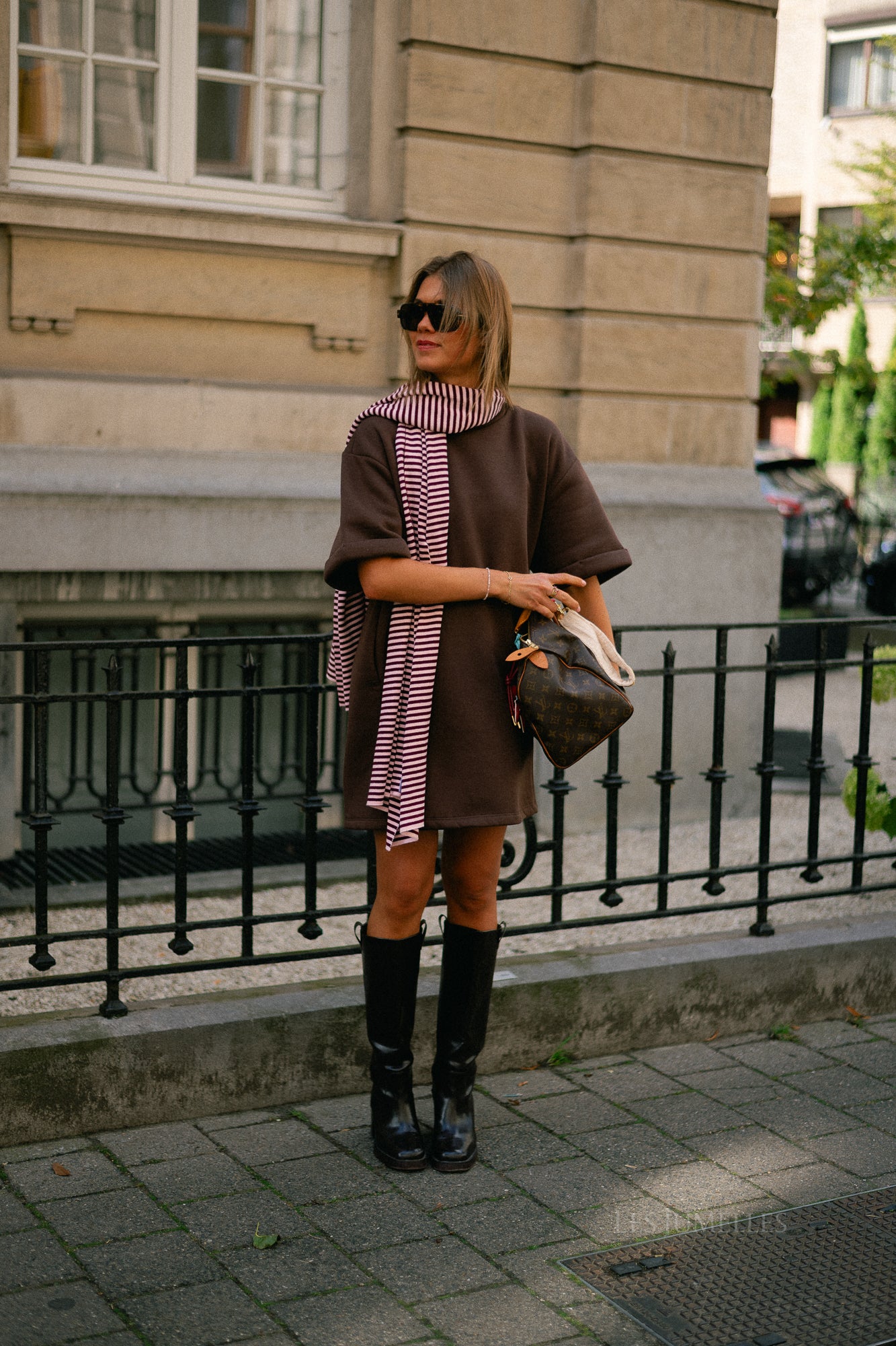Isabel sweater dress hot chocolate