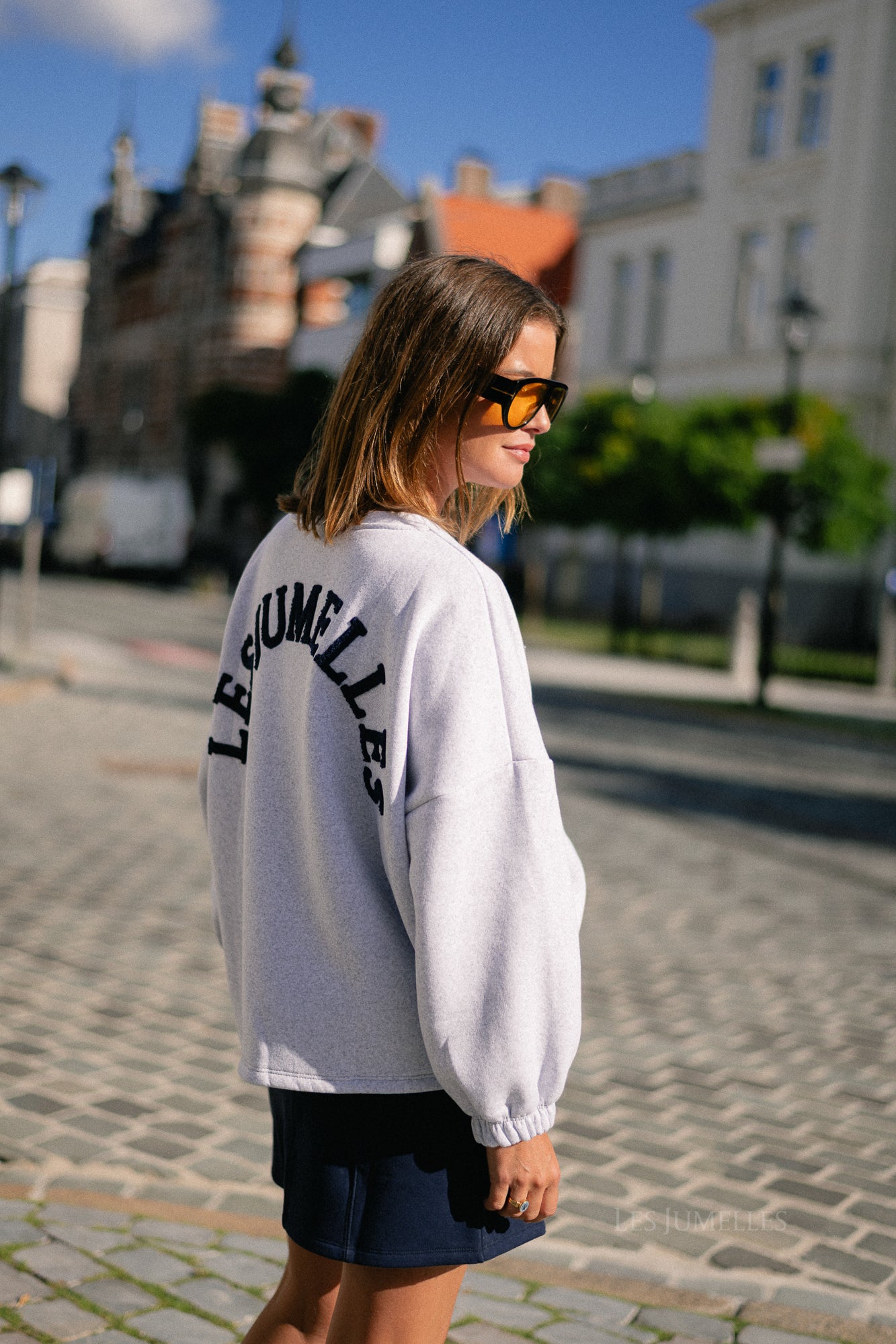 'Les Jumelles' sweater light grey melange