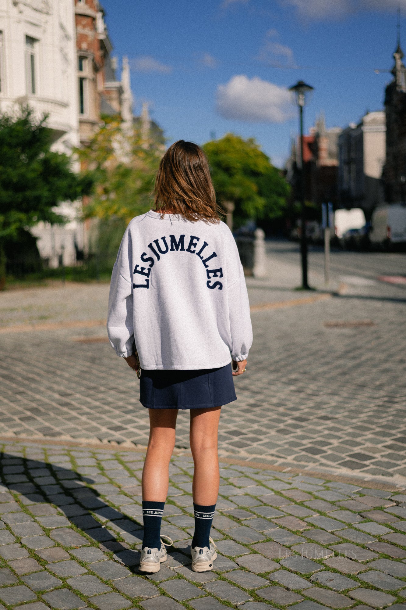 'Les Jumelles' sweater light grey melange