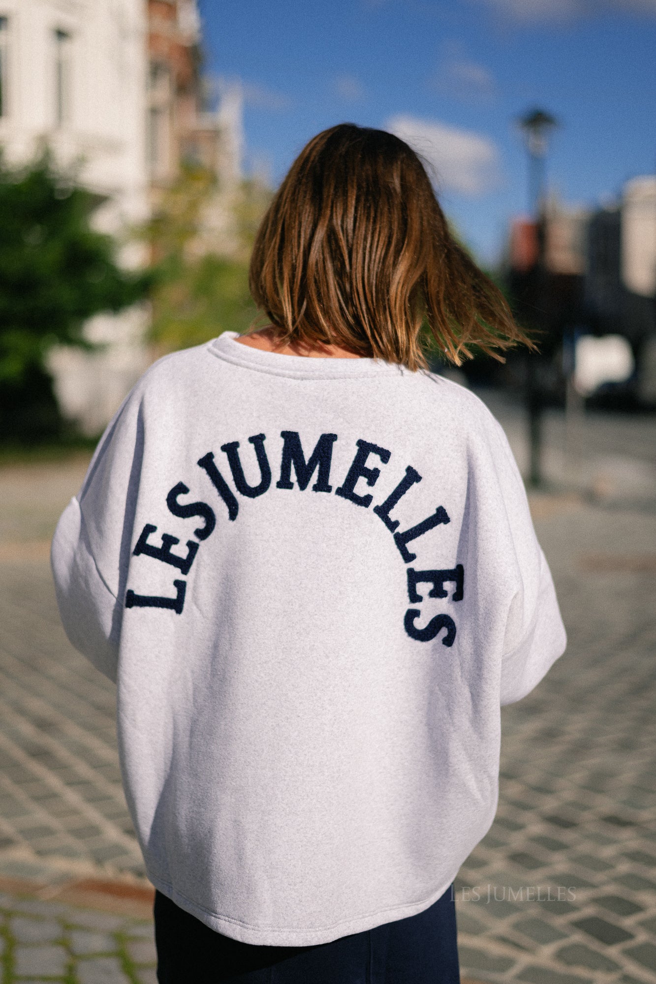 'Les Jumelles' sweater light grey melange