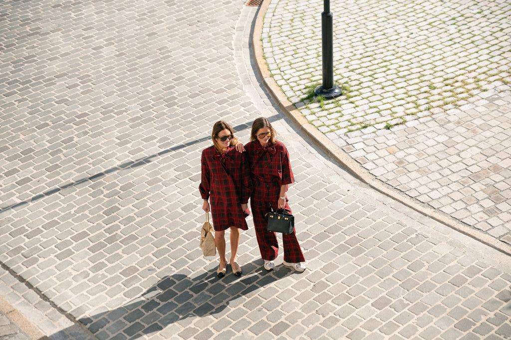 YASEvelina 3/4 tie top port royale/red mix