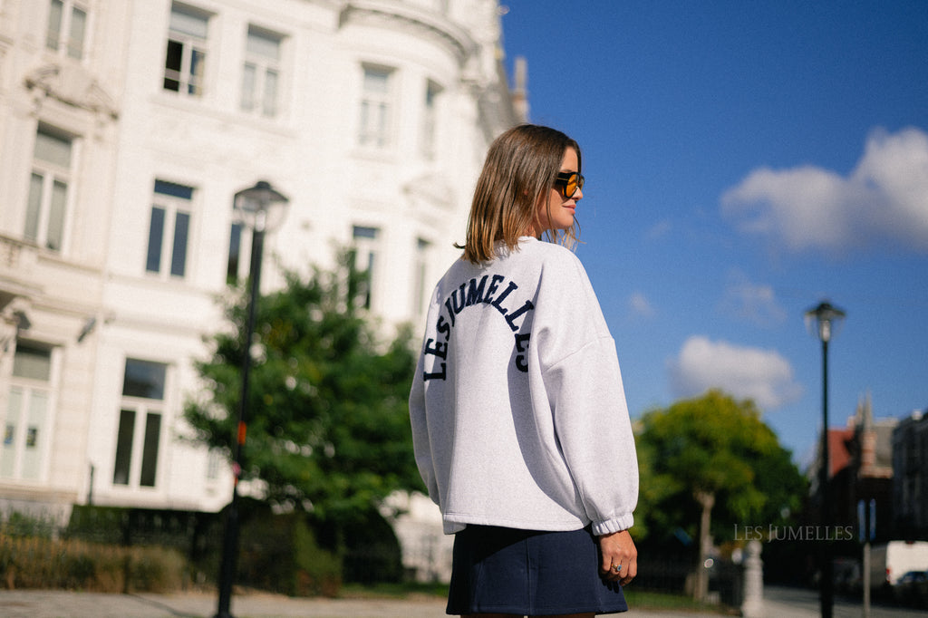 'Les Jumelles' sweater light grey melange