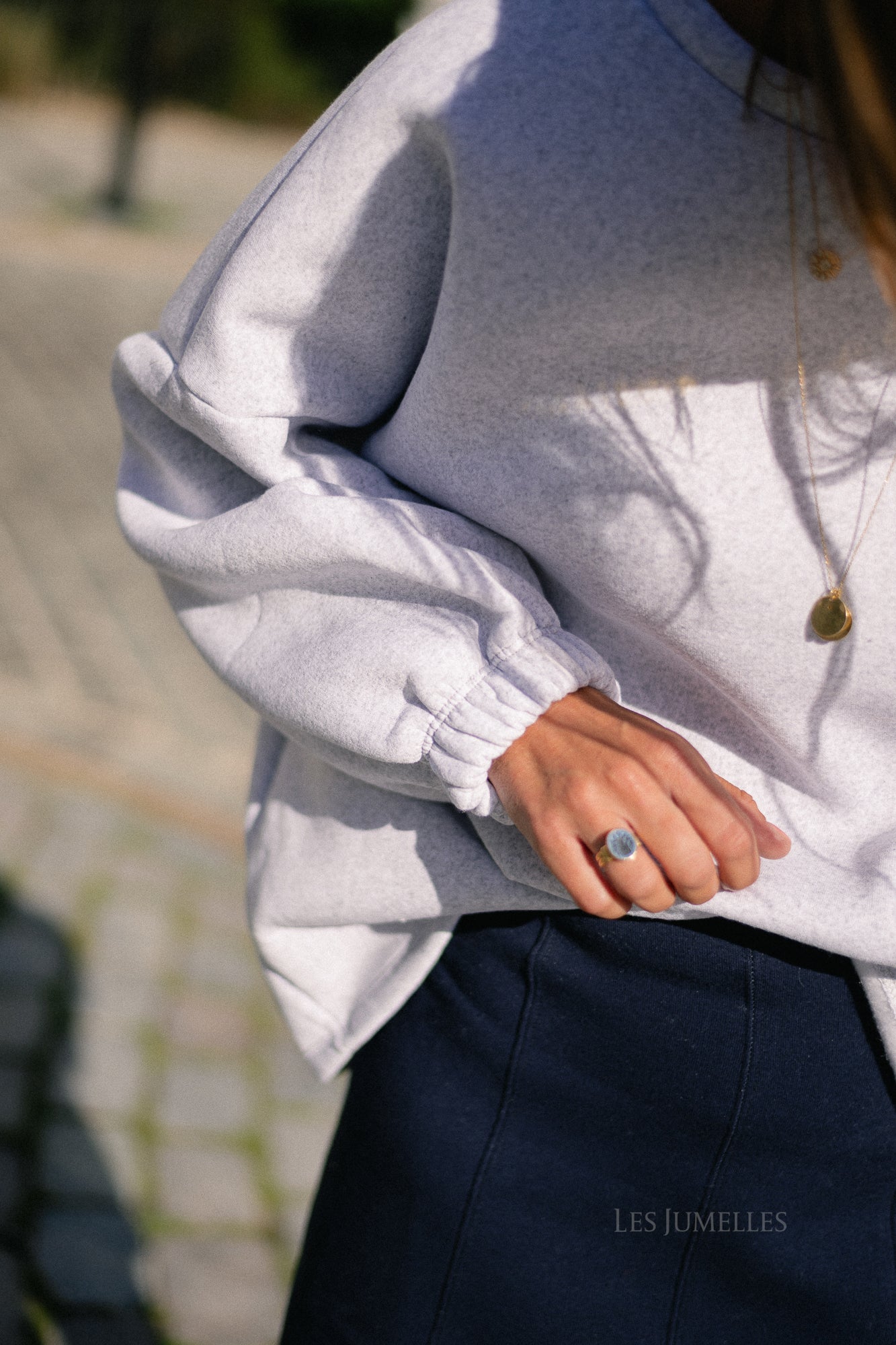 'Les Jumelles' sweater light grey melange