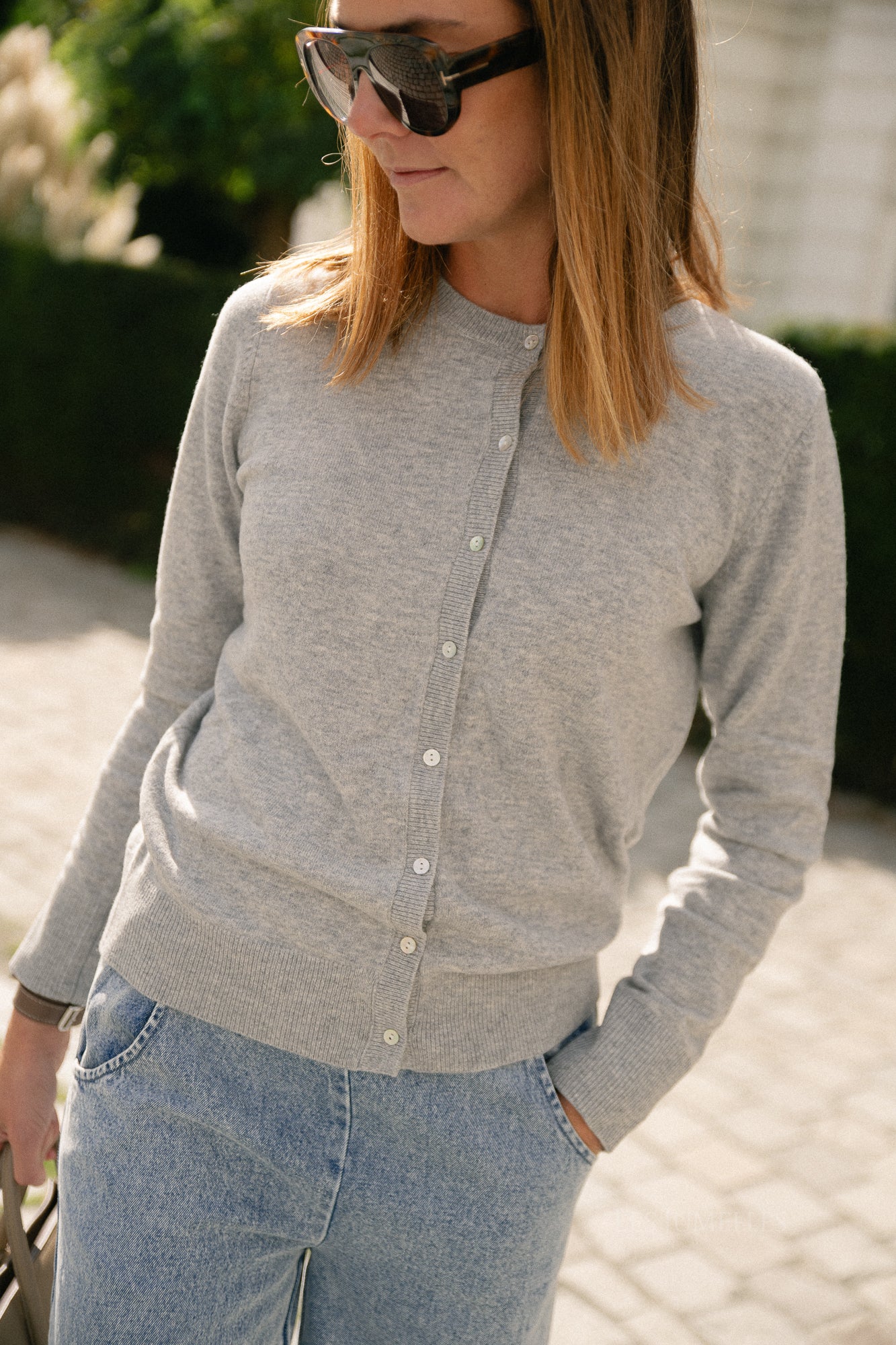 Cissesw cardigan grey melange