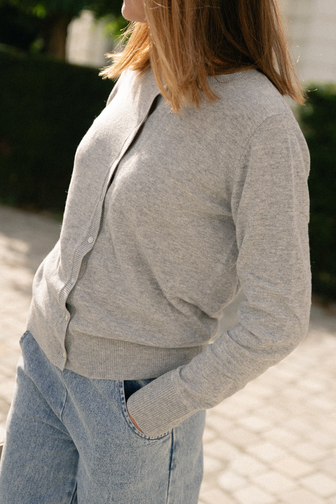 Cissesw cardigan grey melange
