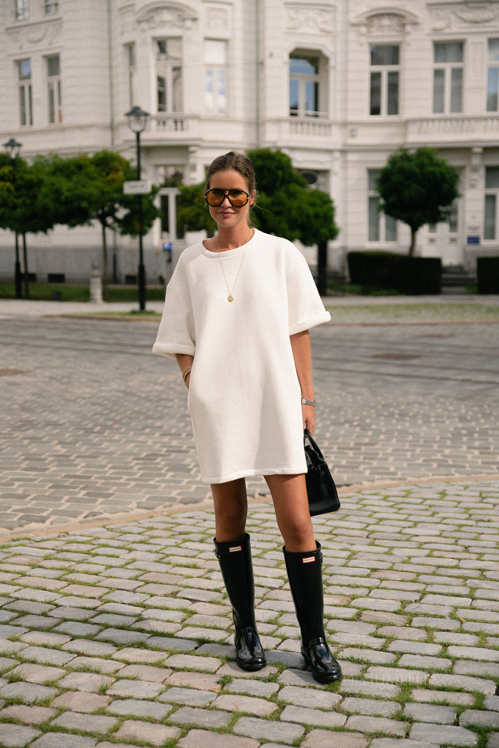 Isabel sweater dress off white
