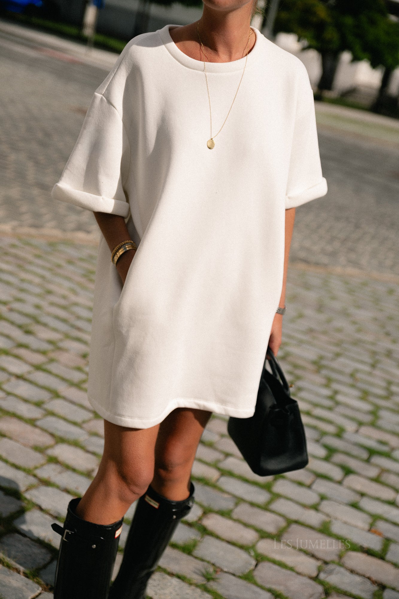 Isabel sweater dress off white