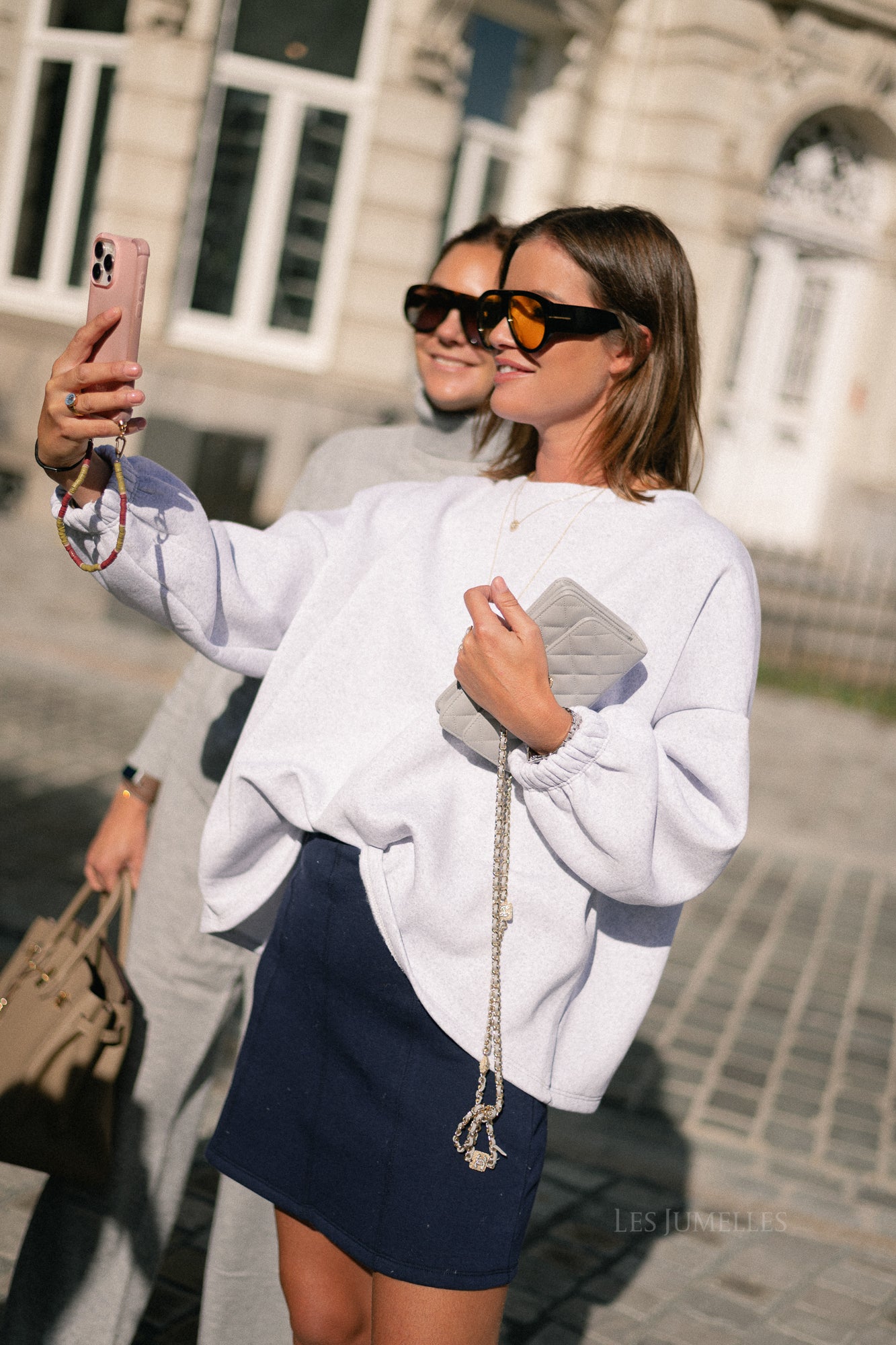 'Les Jumelles' sweater light grey melange