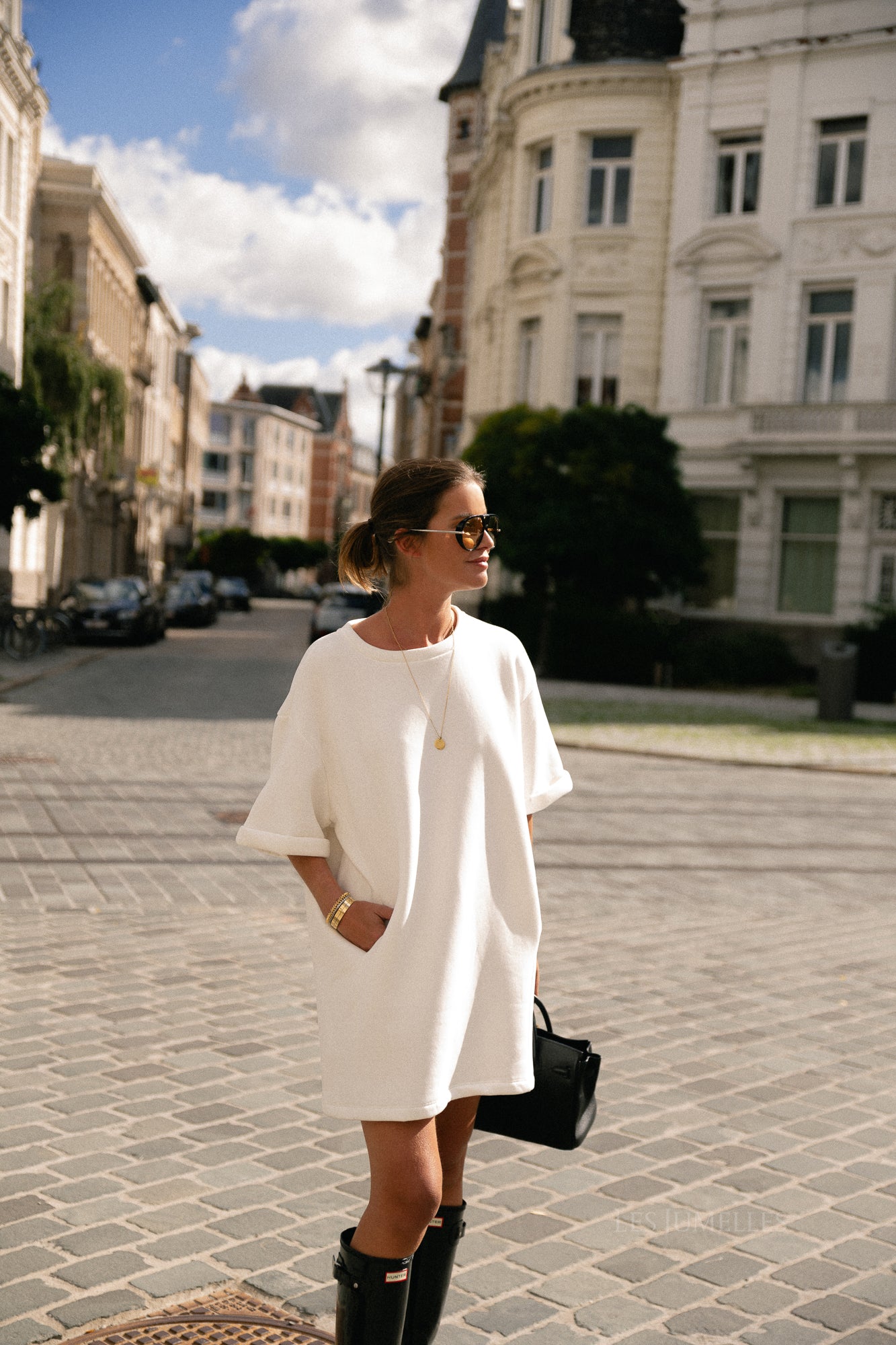 Isabel sweater dress off white