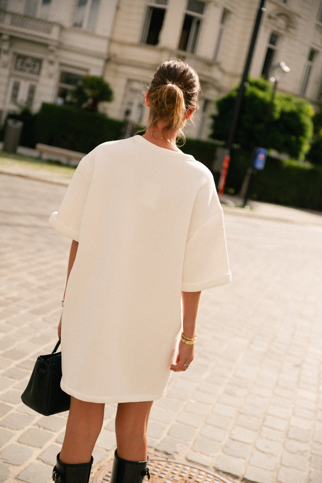 Isabel sweater dress off white