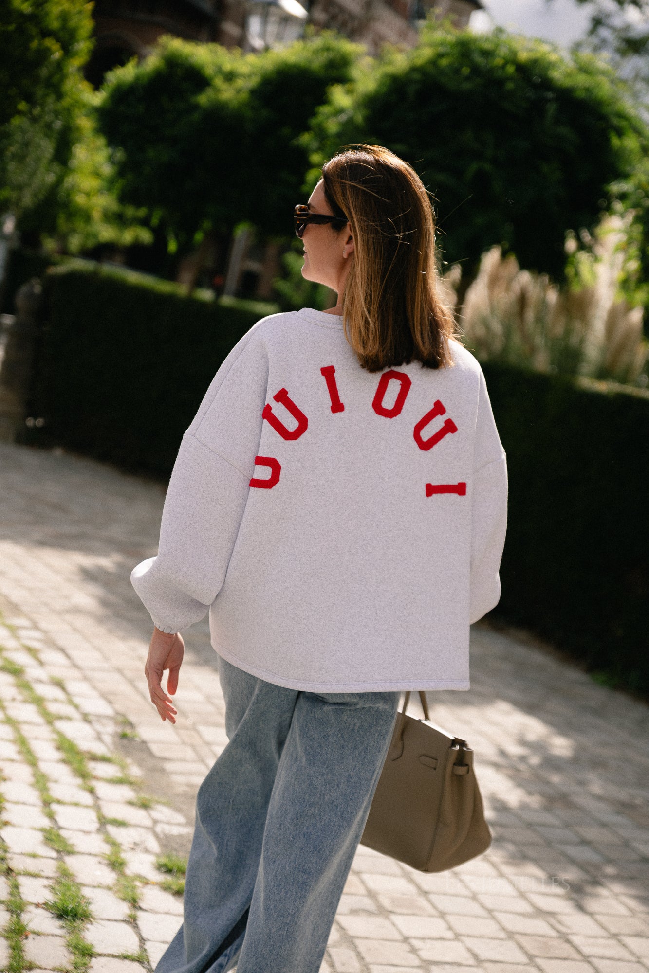ORIGINAL 'Oui Oui' sweater light grey