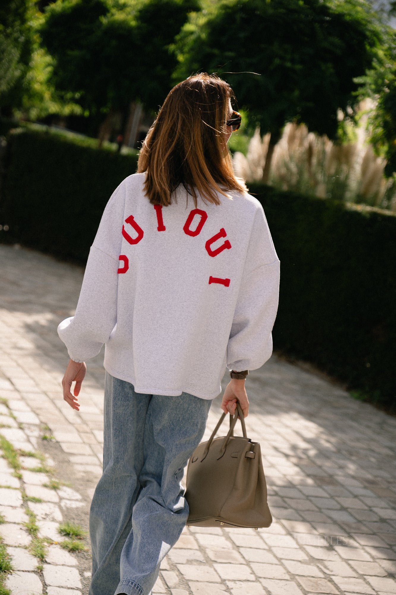 ORIGINAL 'Oui Oui' sweater light grey