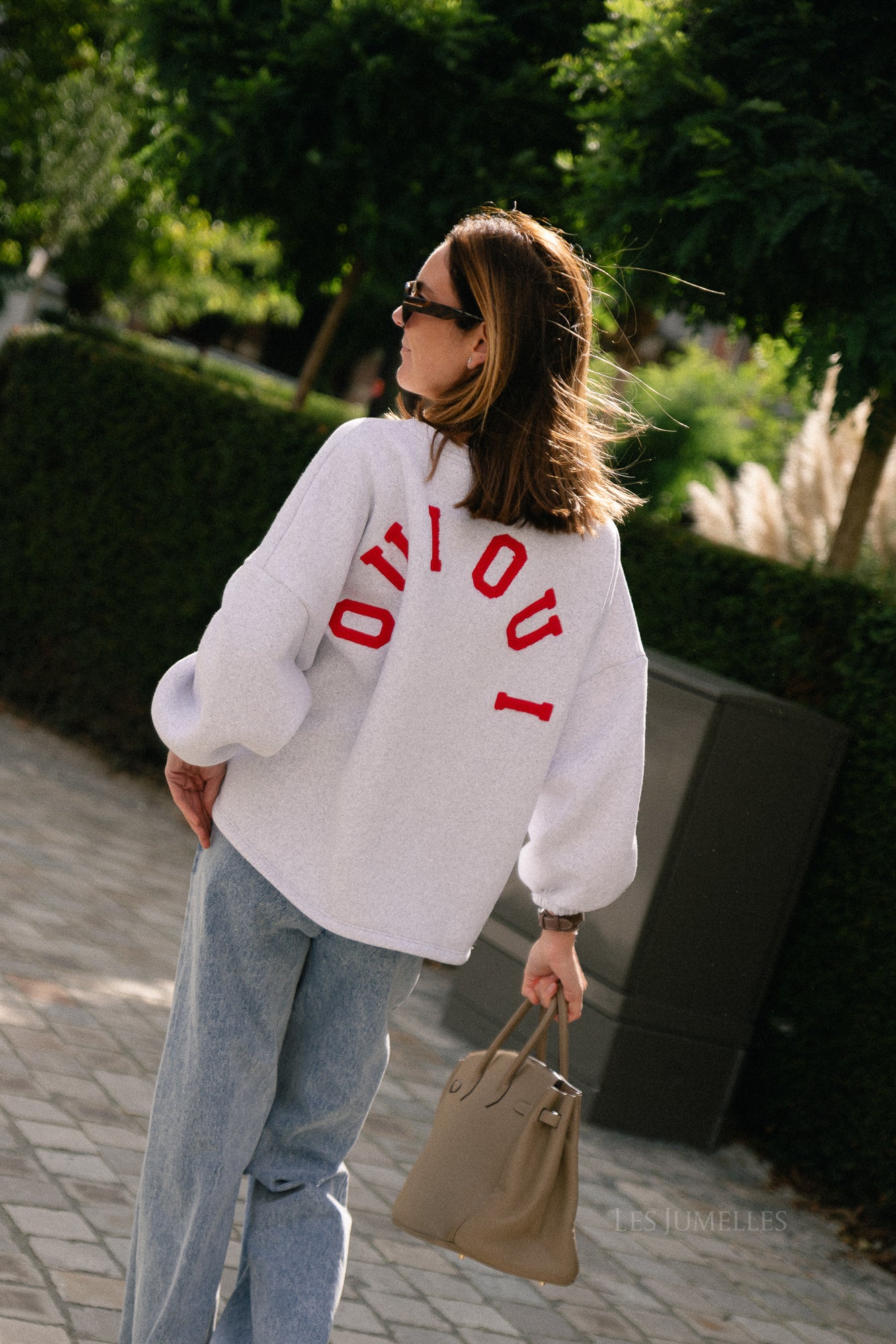 ORIGINAL 'Oui Oui' sweater light grey
