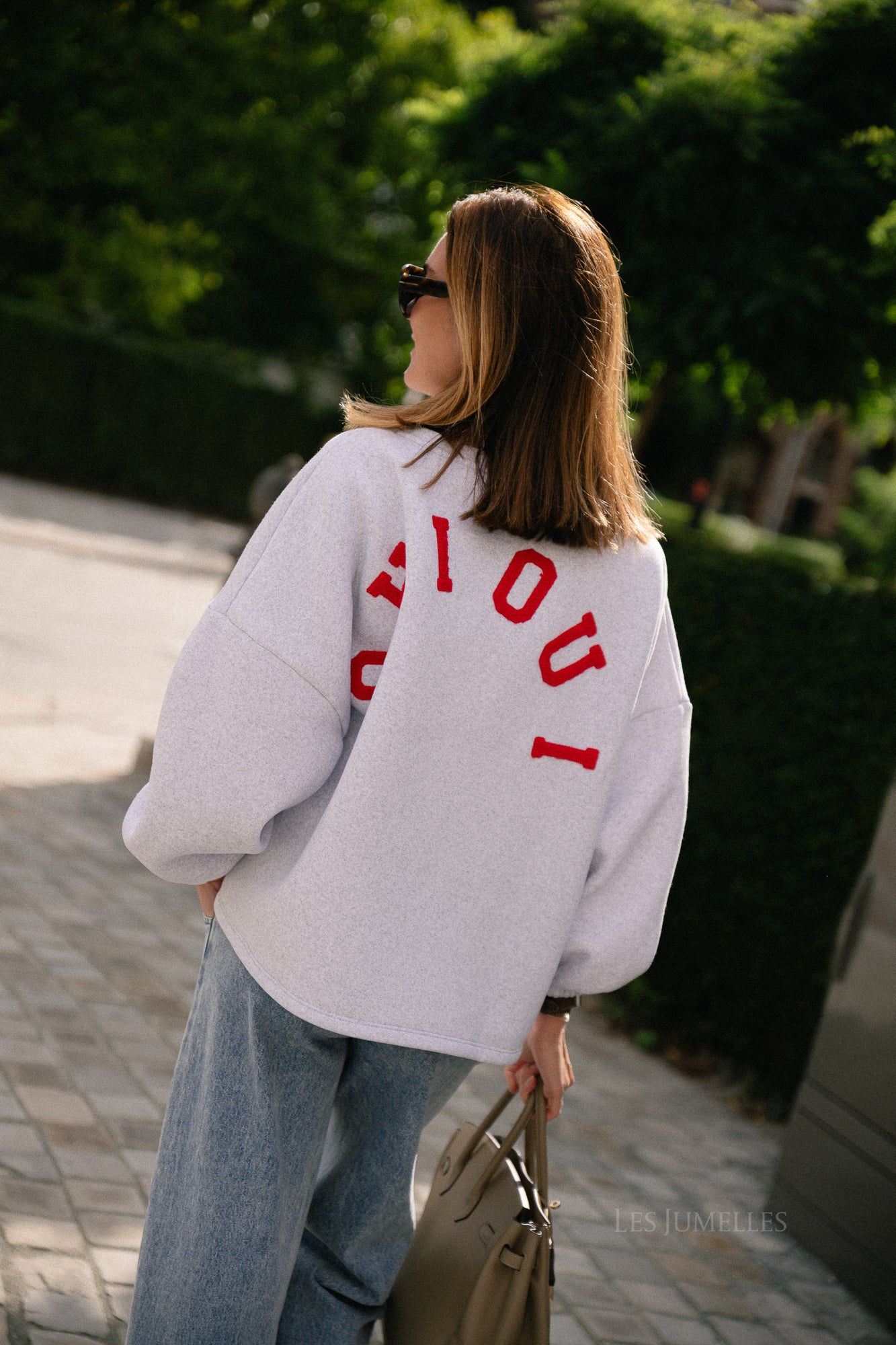ORIGINAL 'Oui Oui' sweater light grey