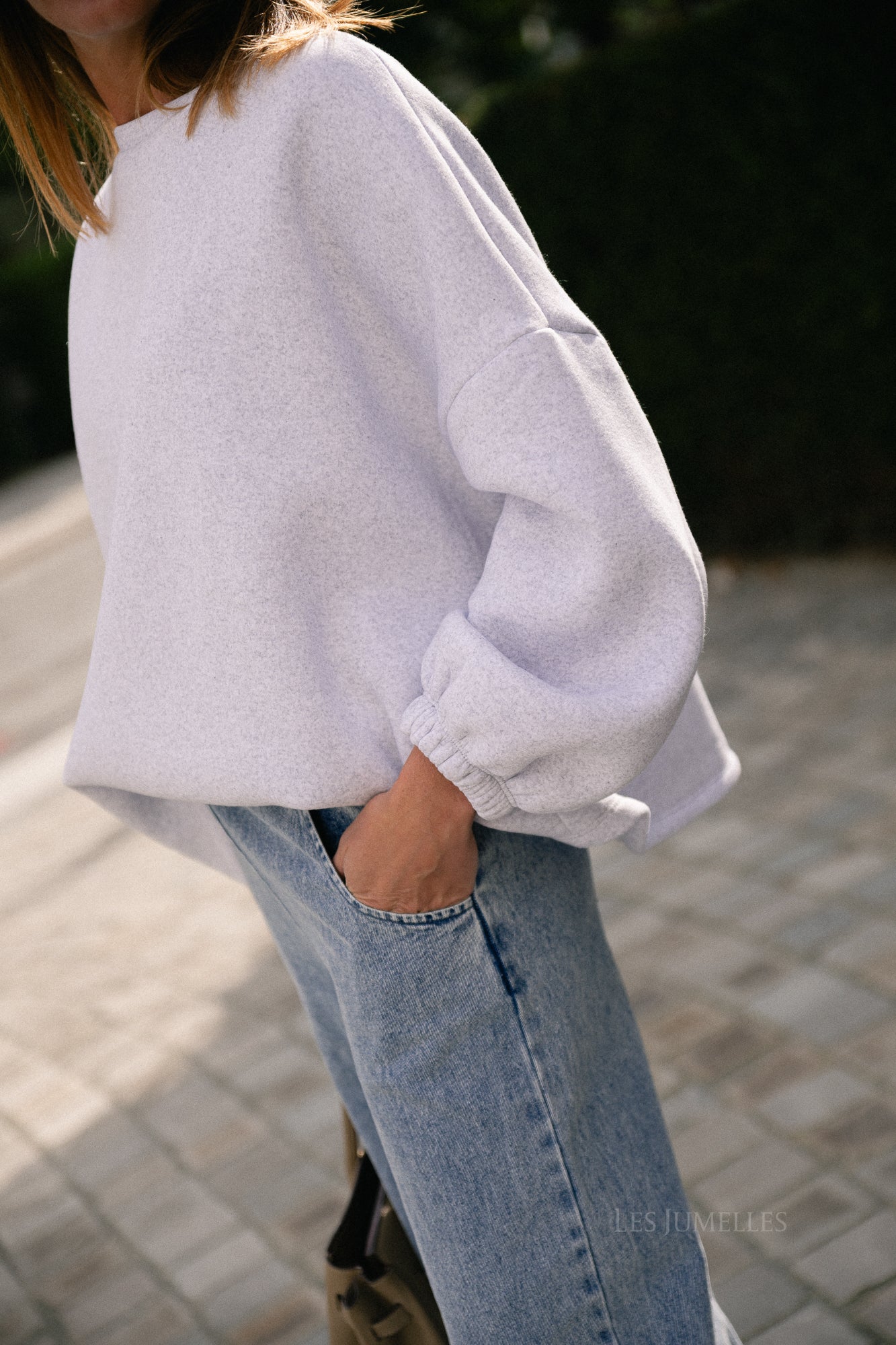 ORIGINAL 'Oui Oui' sweater light grey