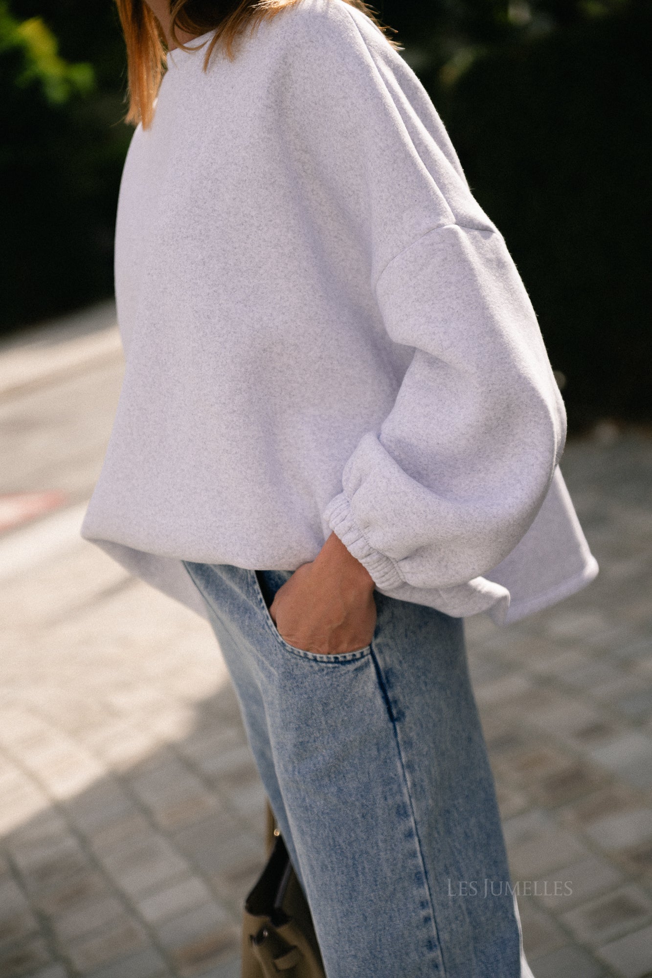 ORIGINAL 'Oui Oui' sweater light grey