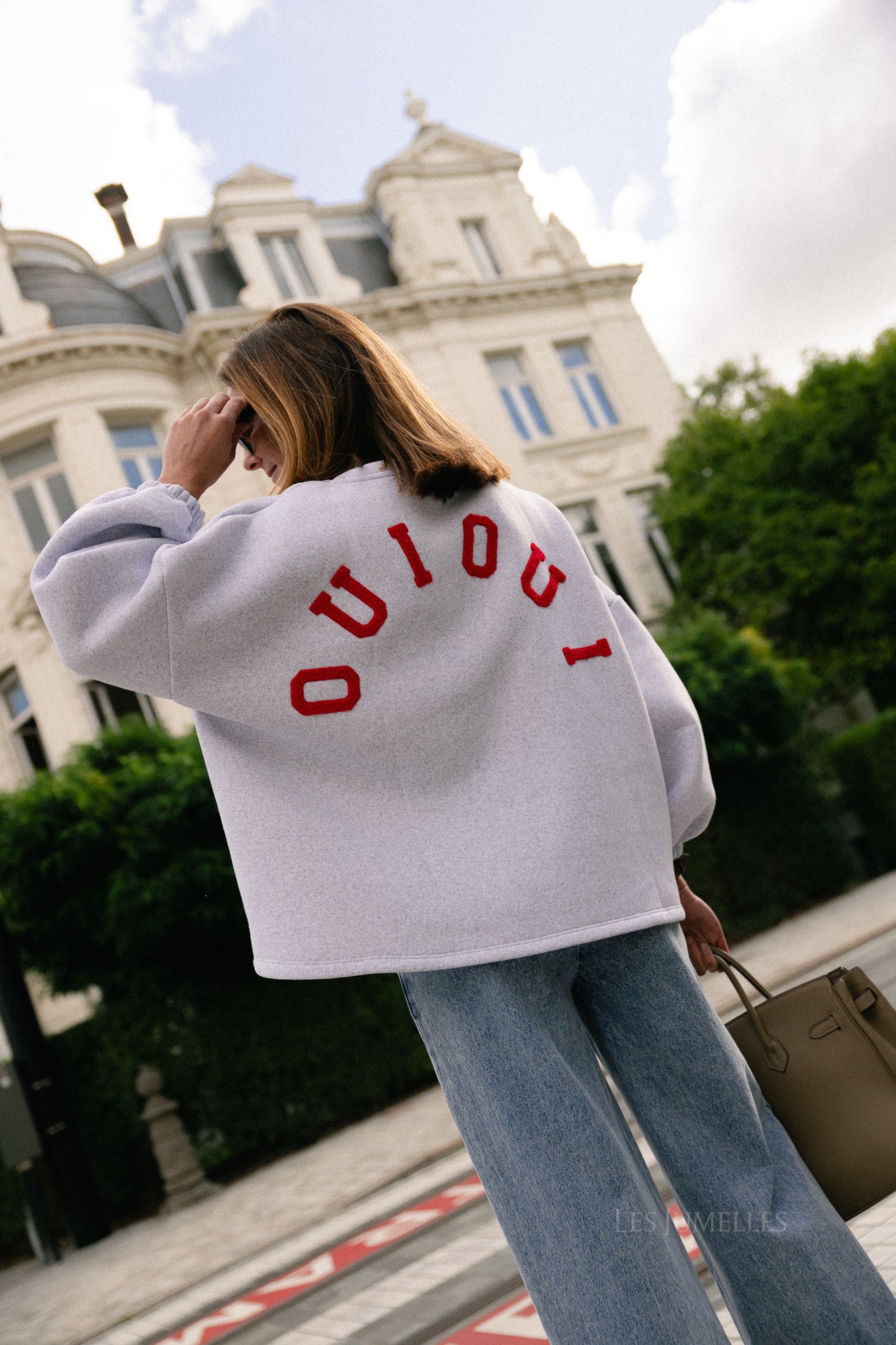 ORIGINAL 'Oui Oui' sweater light grey