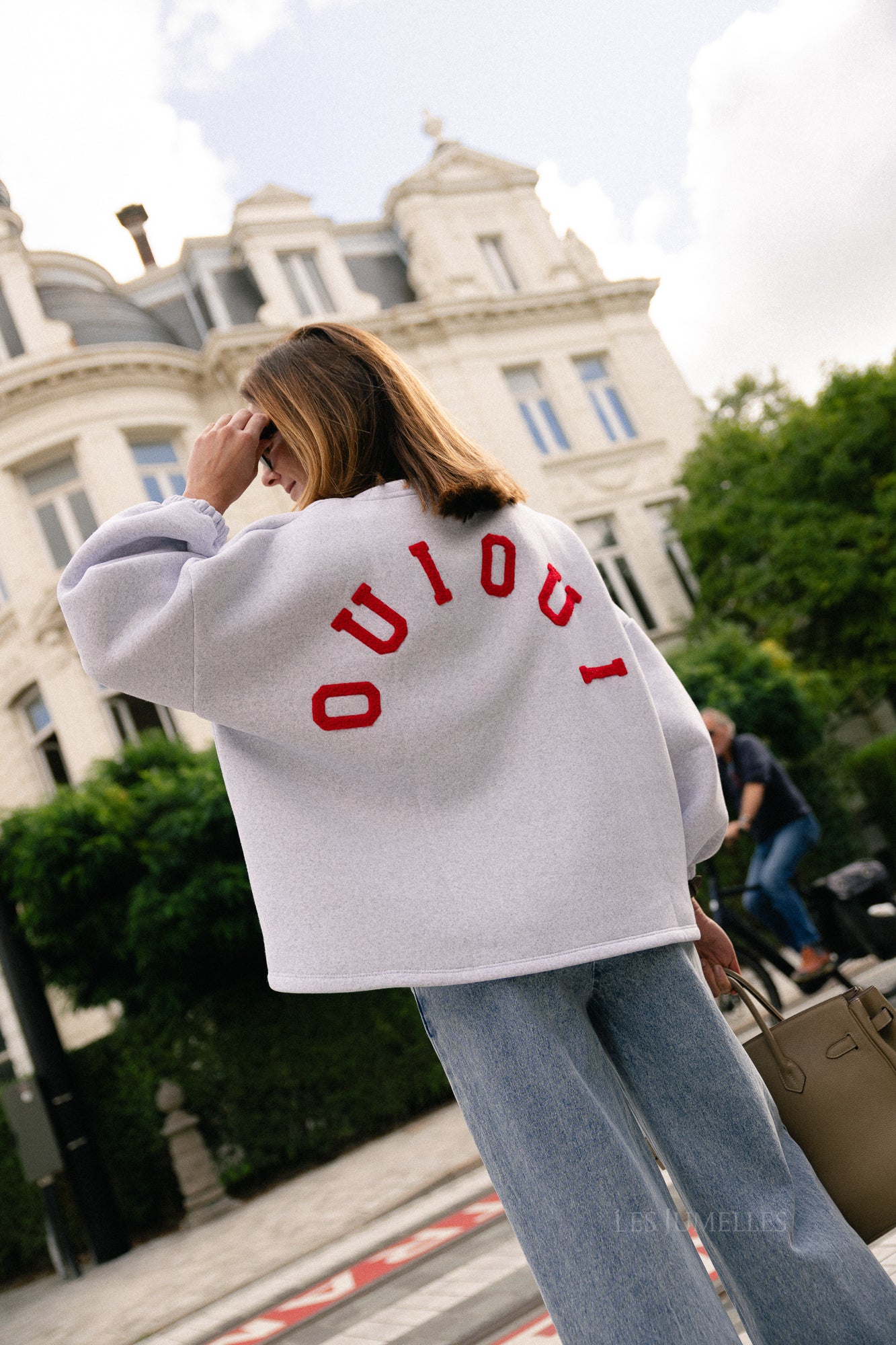 ORIGINAL 'Oui Oui' sweater light grey