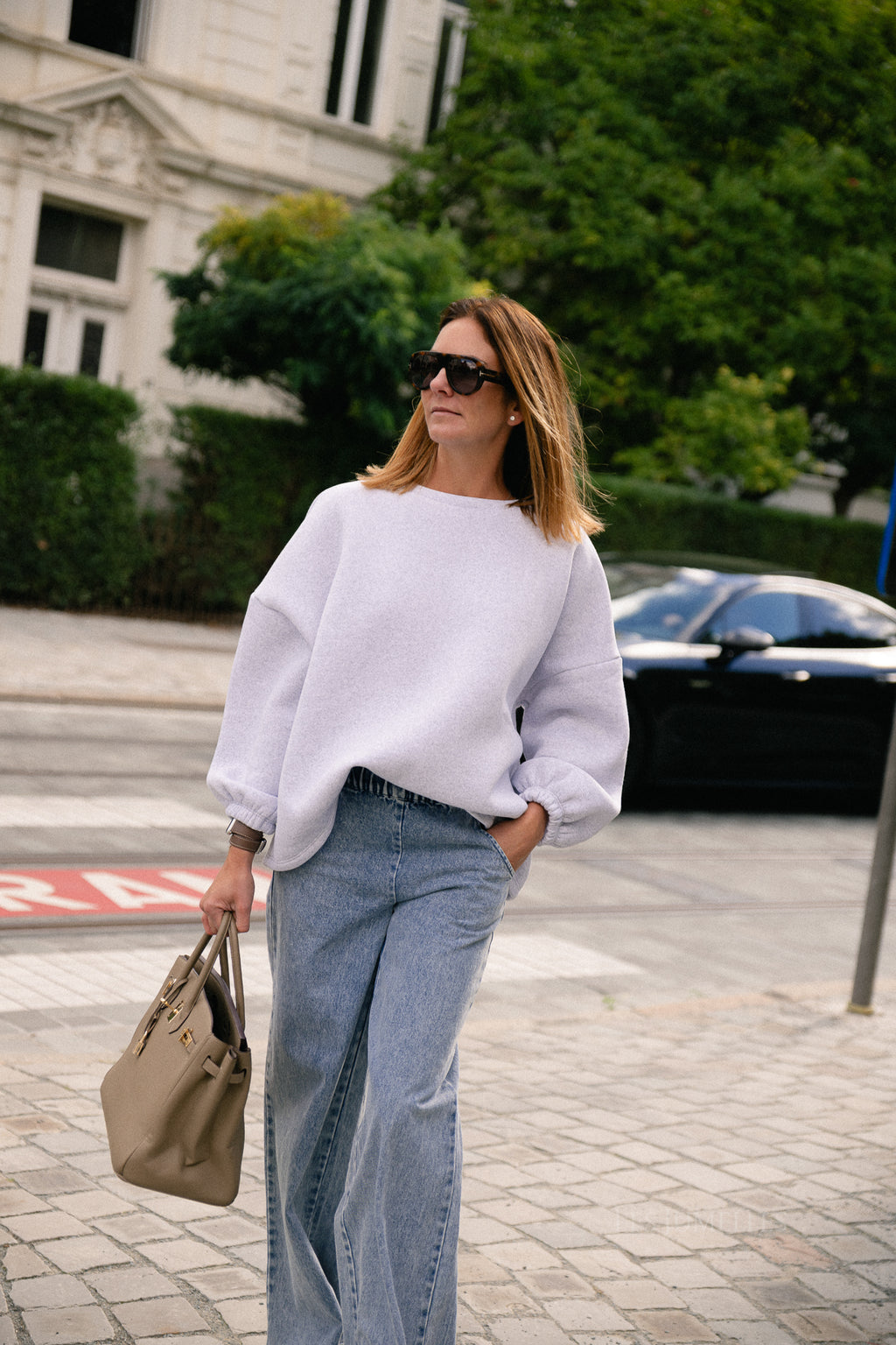 ORIGINAL 'Oui Oui' sweater light grey