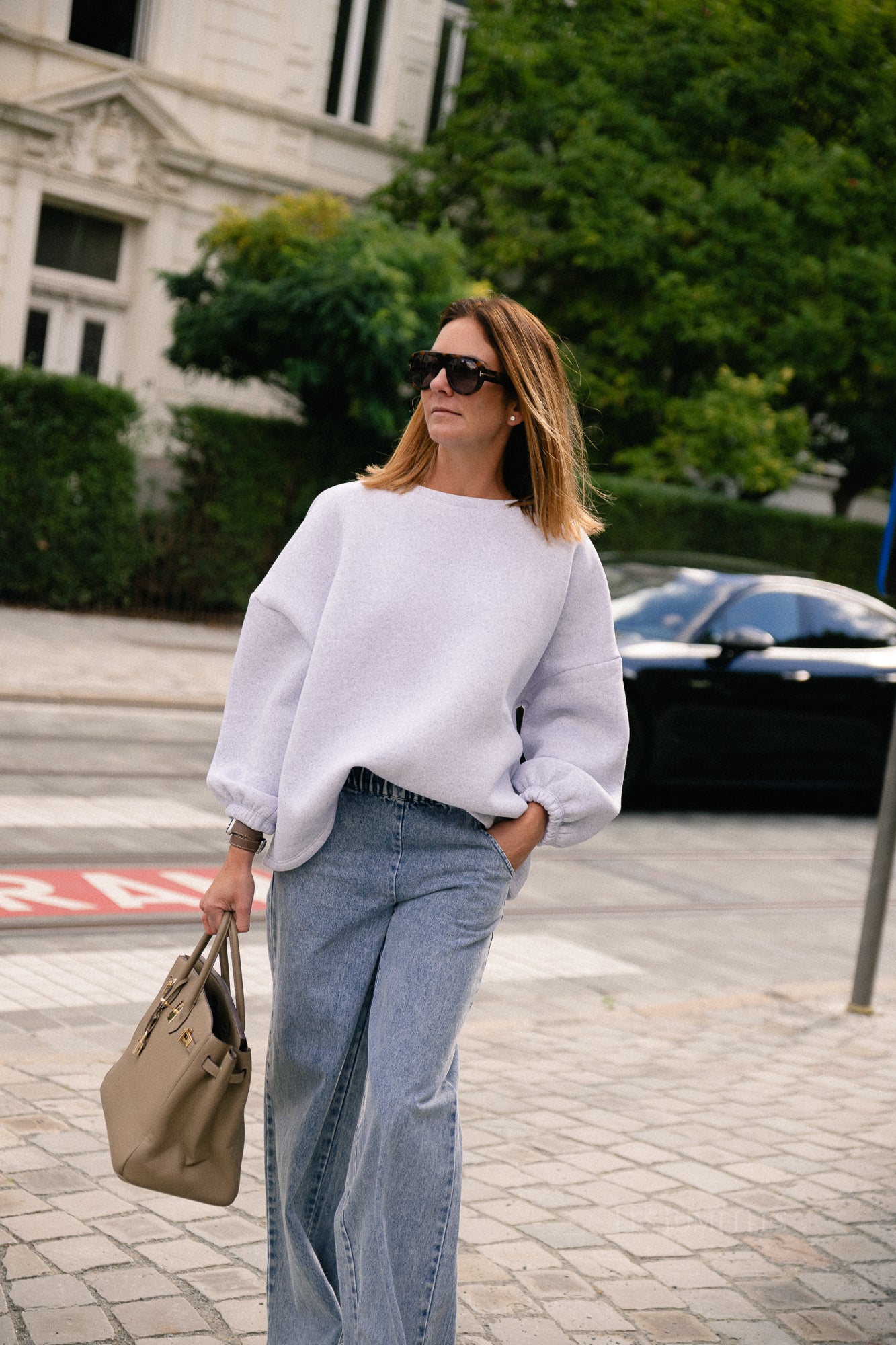 ORIGINAL 'Oui Oui' sweater light grey