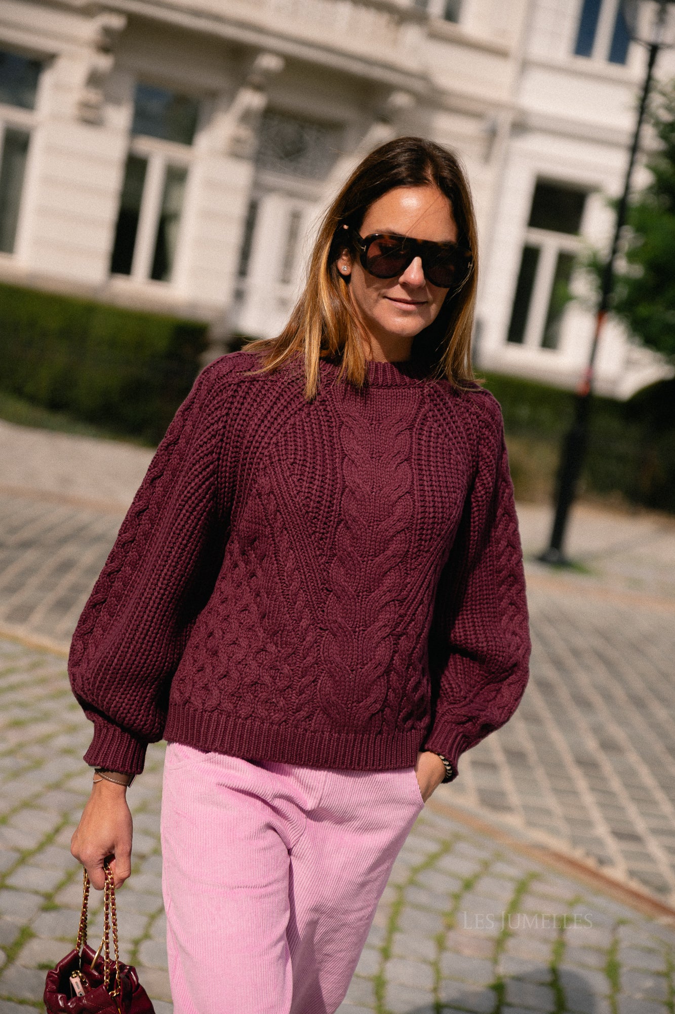 YASNansa LS knit pullover port royale