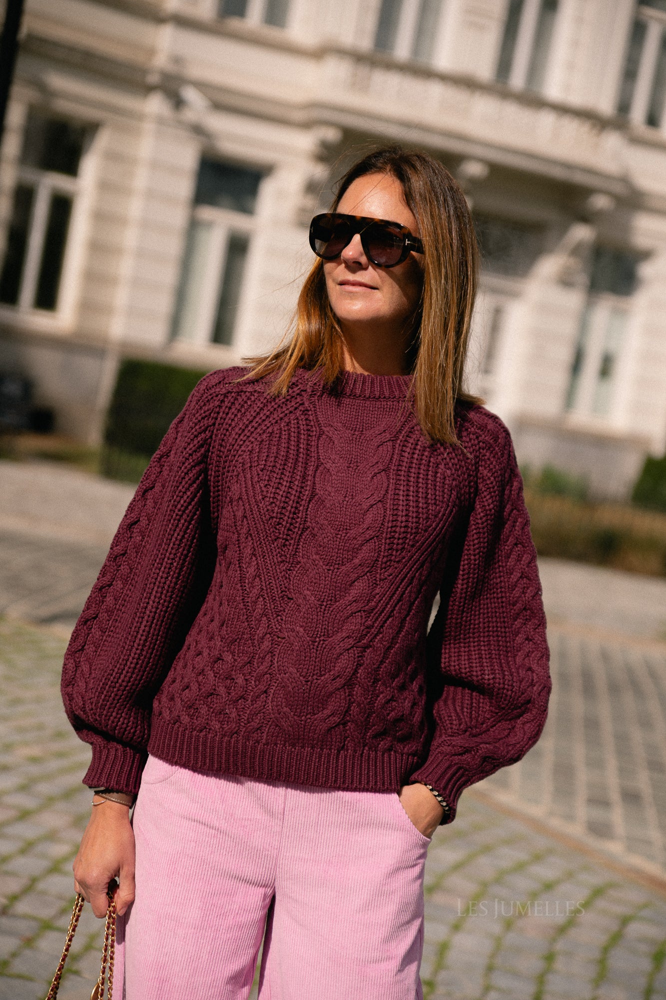 YASNansa LS knit pullover port royale