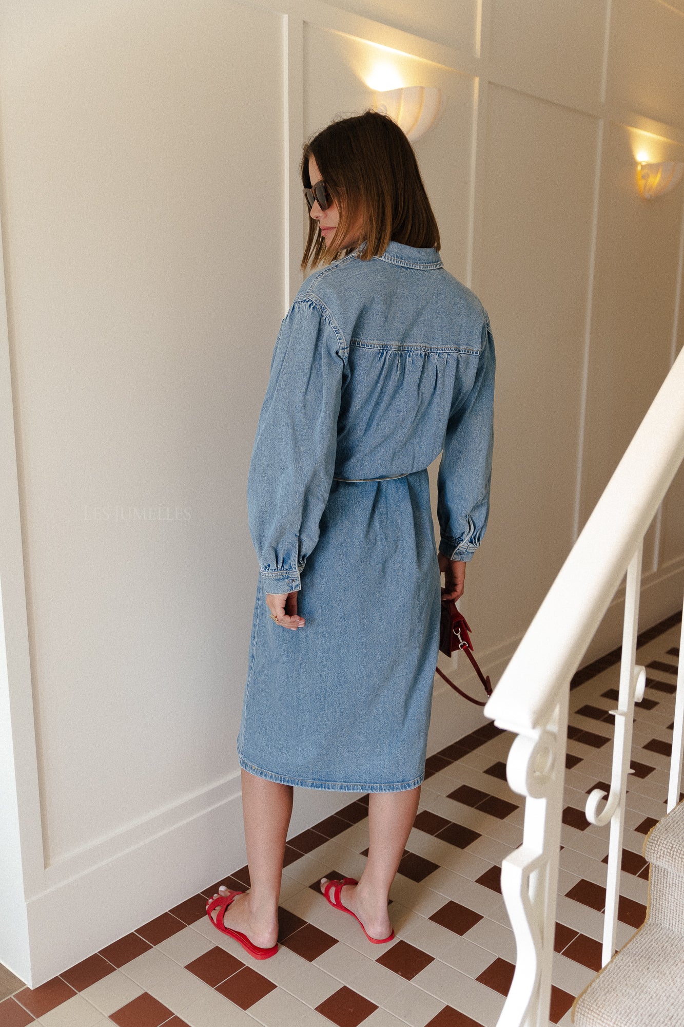 Robe chemise SLFEllin LS denim bleu clair