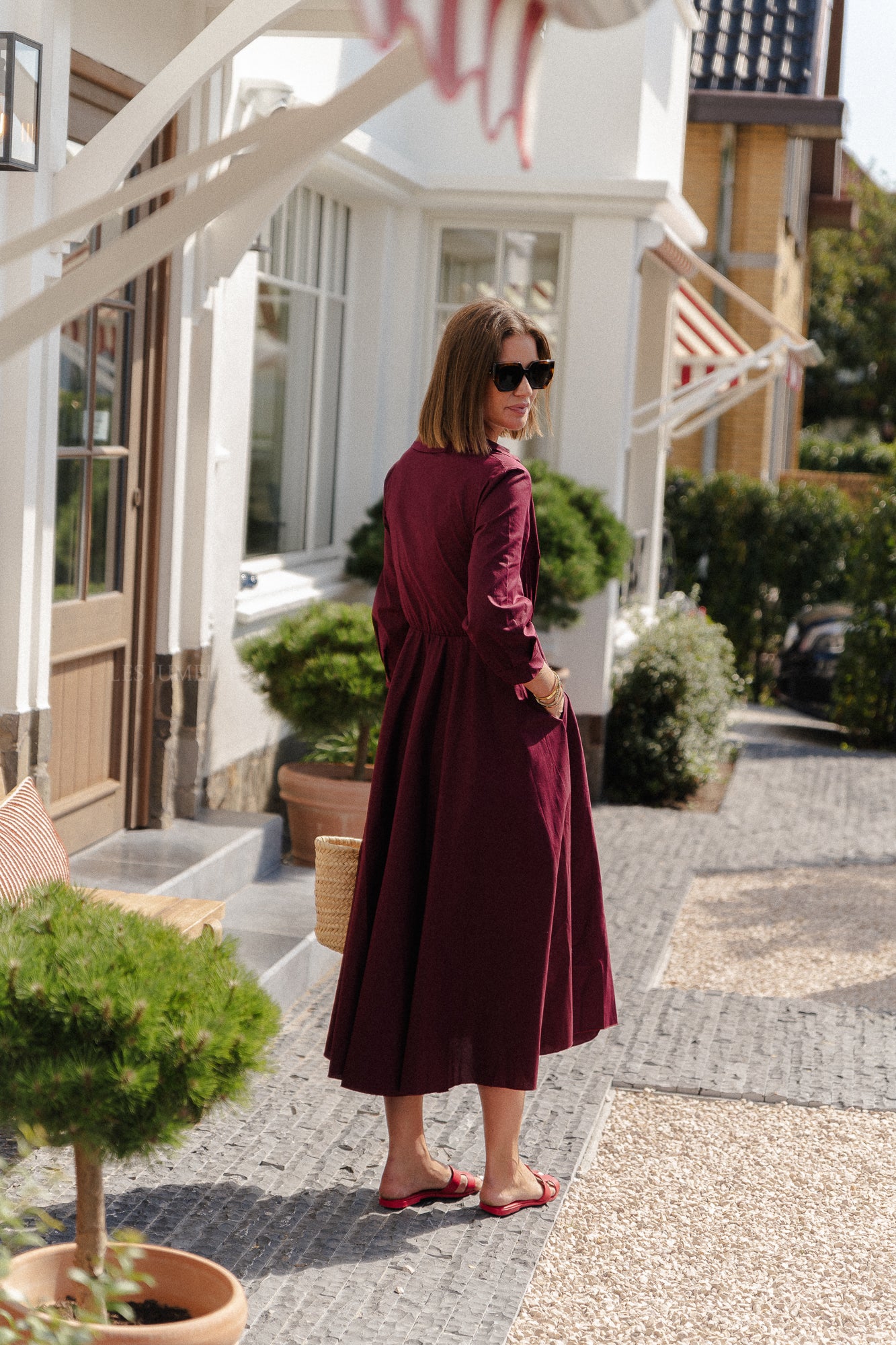 Robe portefeuille Fran bordeaux