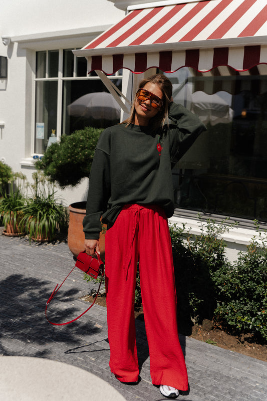 Les Jumelles Wallis wide pants red