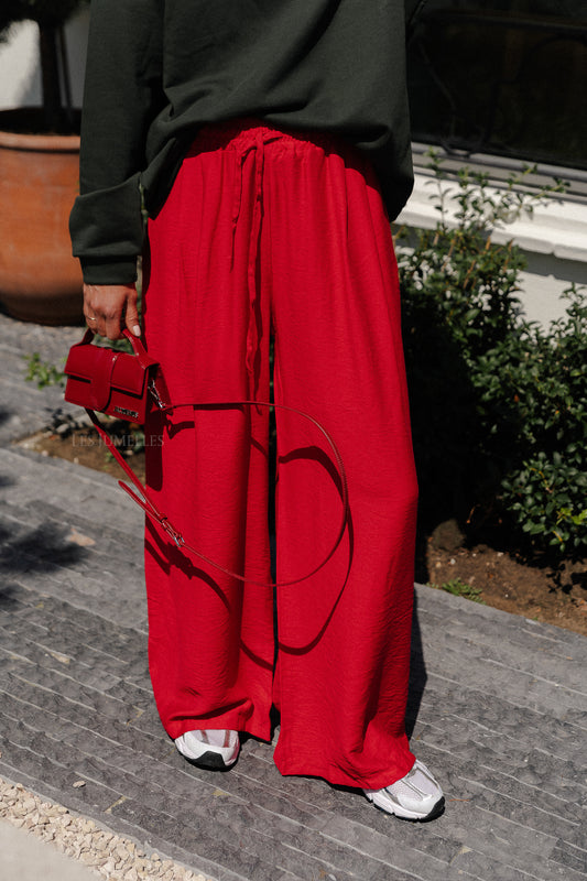 Les Jumelles Wallis wide pants red