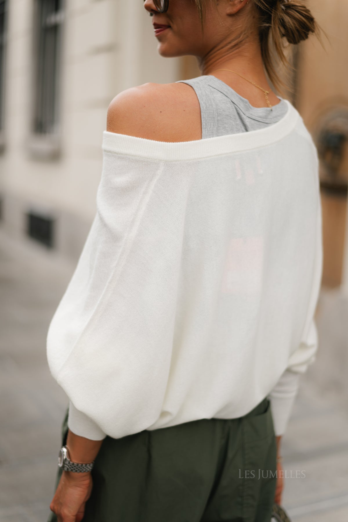 Shana V-neck jumper ecru