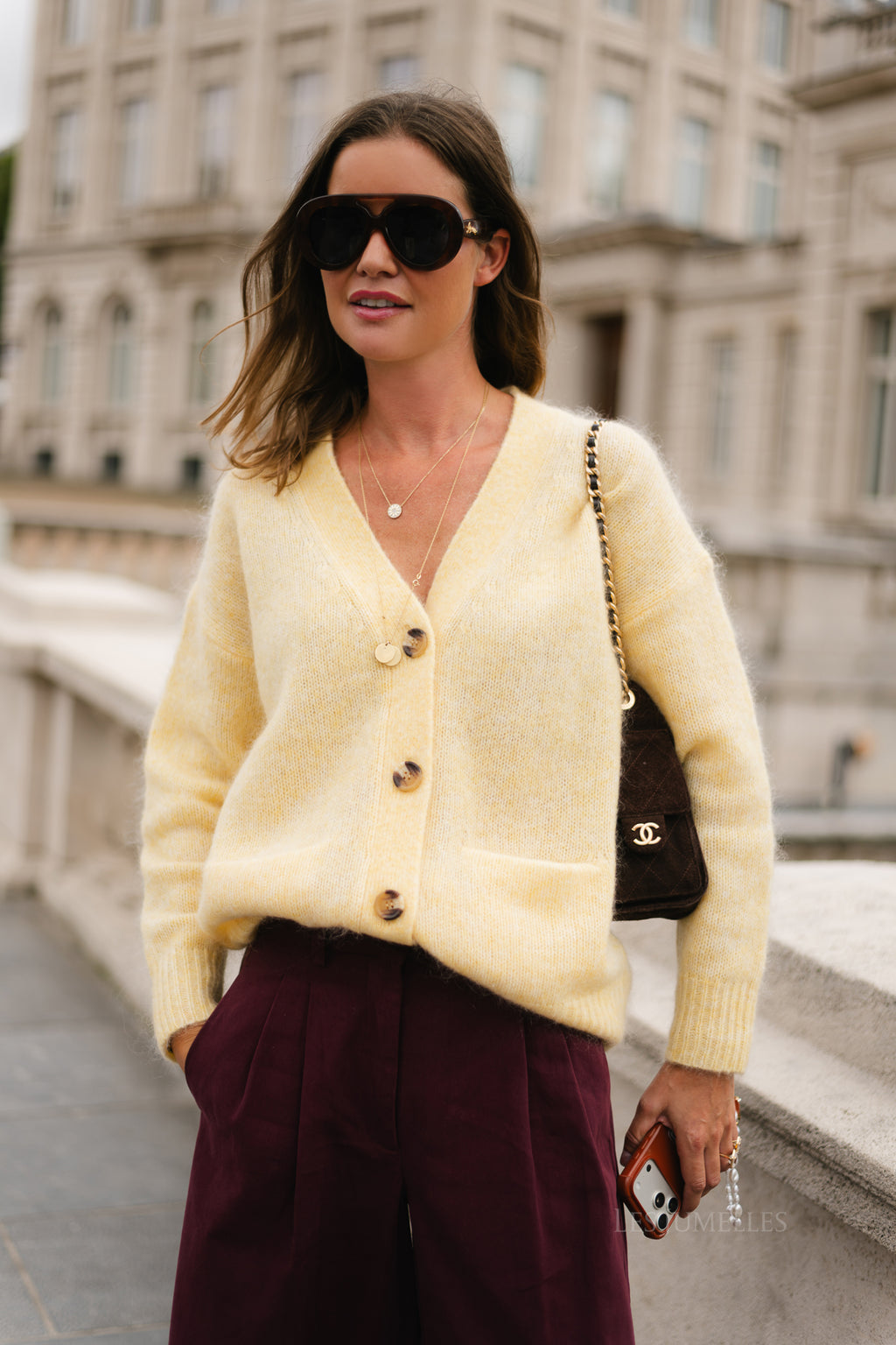 Billie-Lou mohair cardigan butter yellow