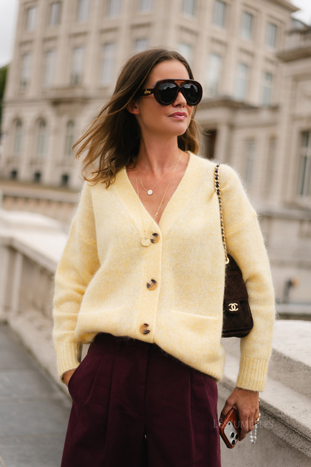 Billie-Lou mohair cardigan butter yellow