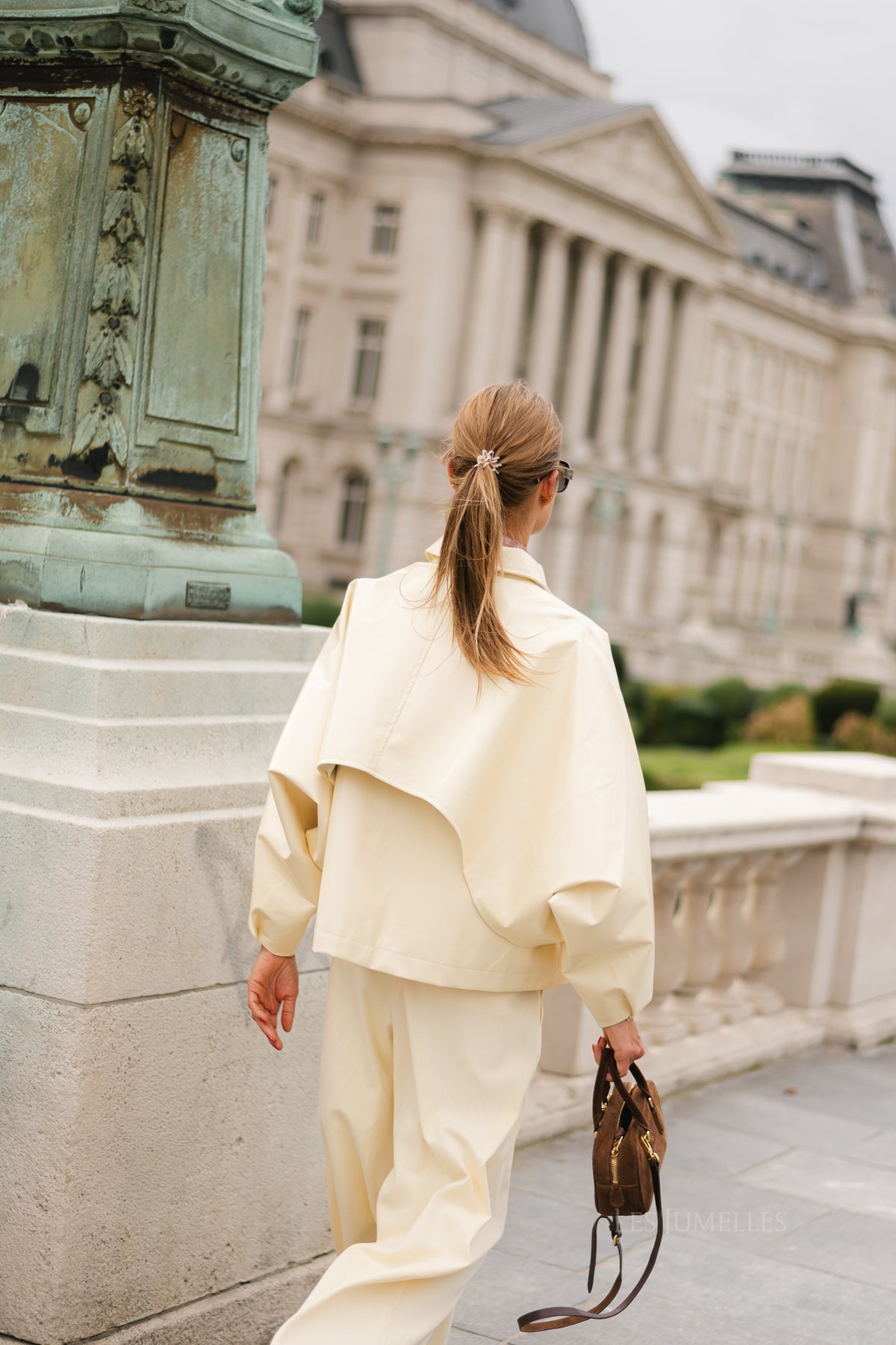 Jodie PU jacket butter yellow