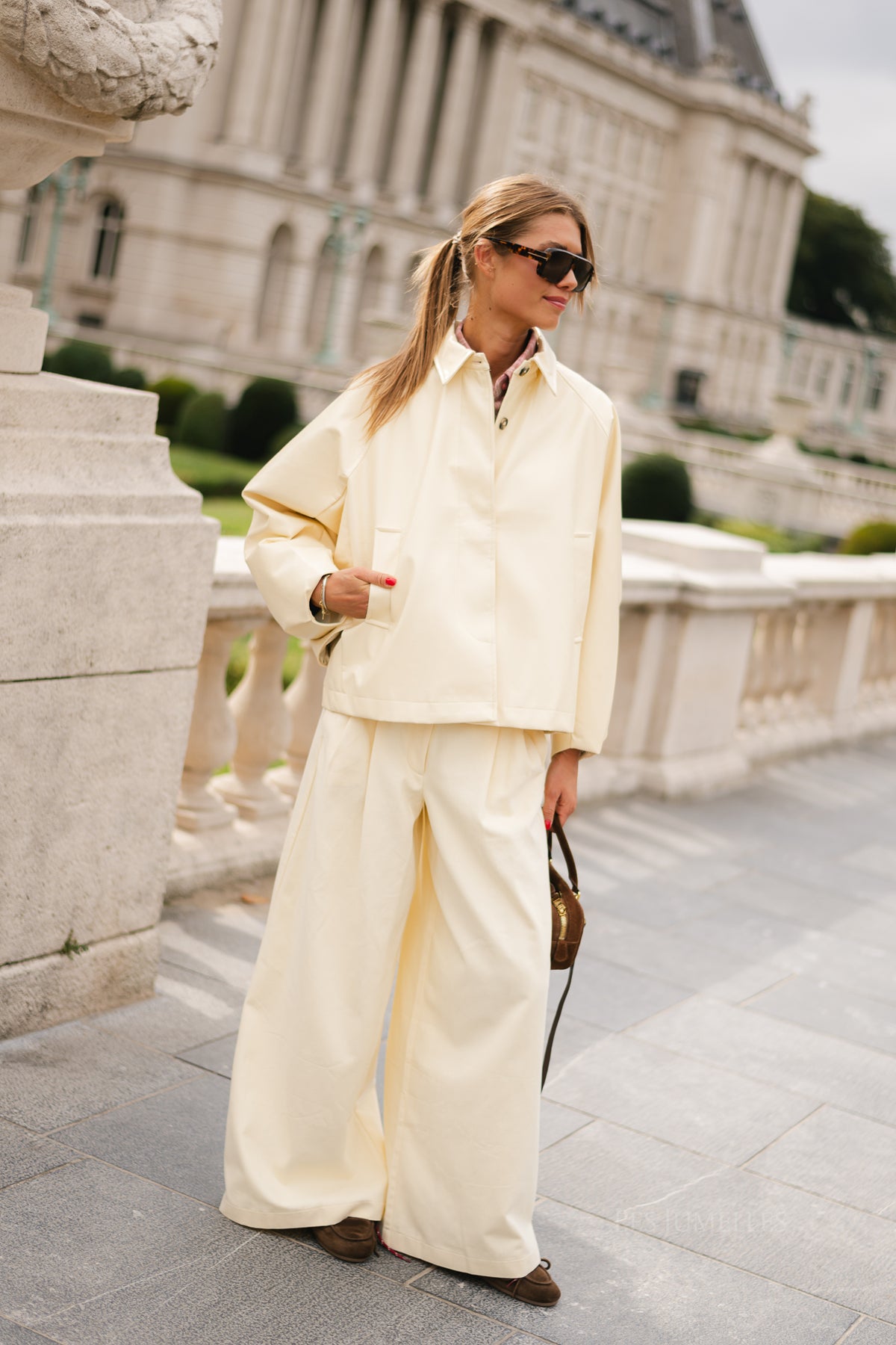 Jodie PU jacket butter yellow