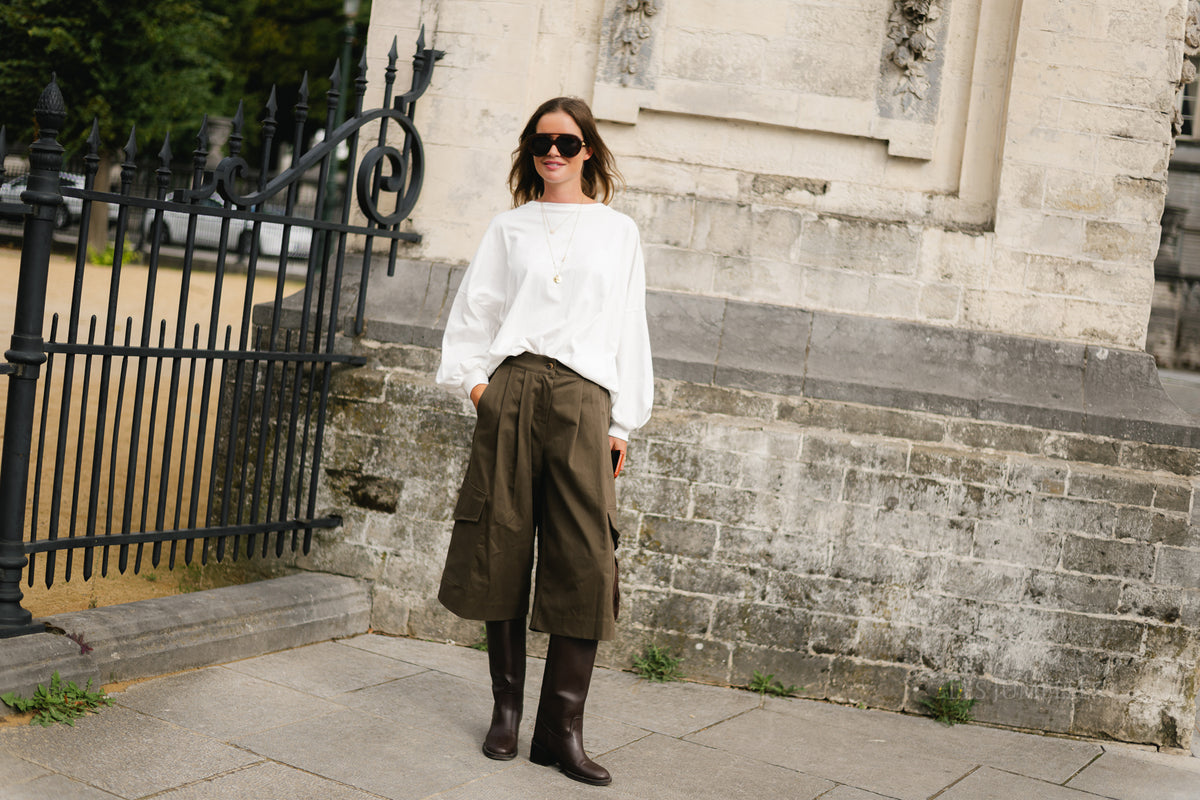Callie cargo jorts khaki