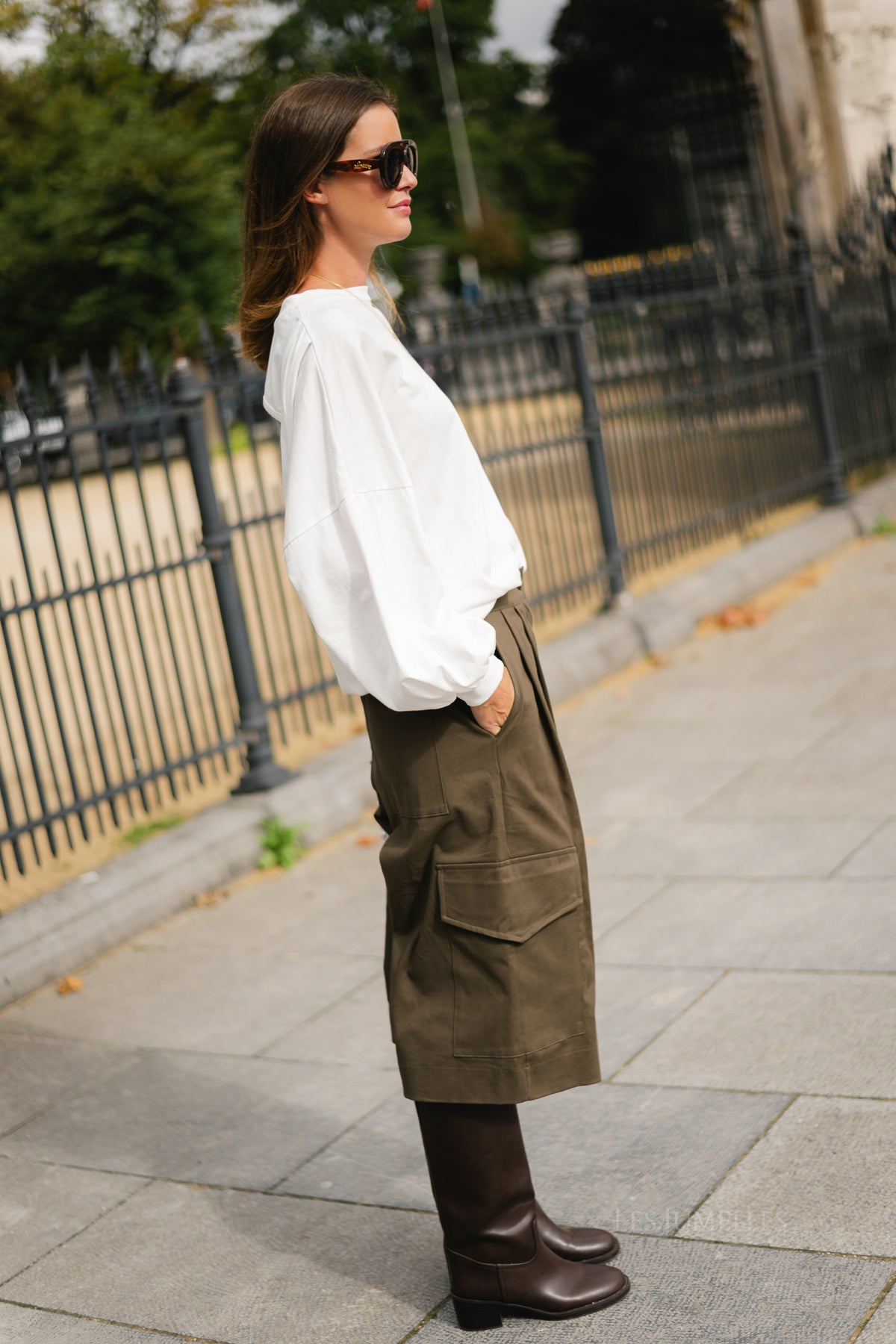 Callie cargo jorts khaki