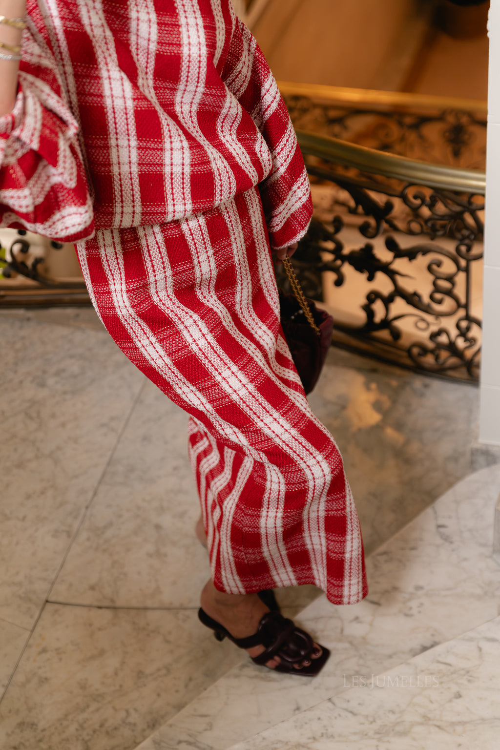 Cosette skirt red/off white checks