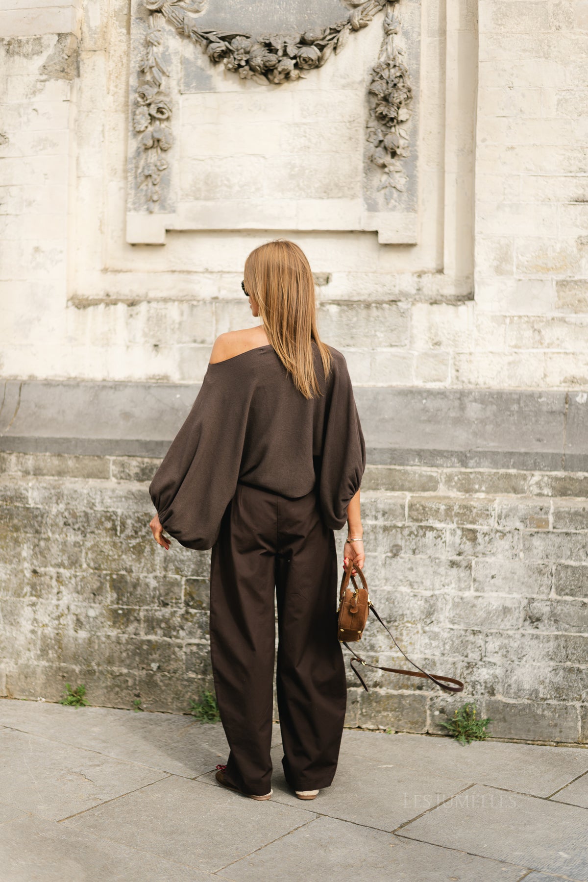 Charline cropped sweater hot chocolate
