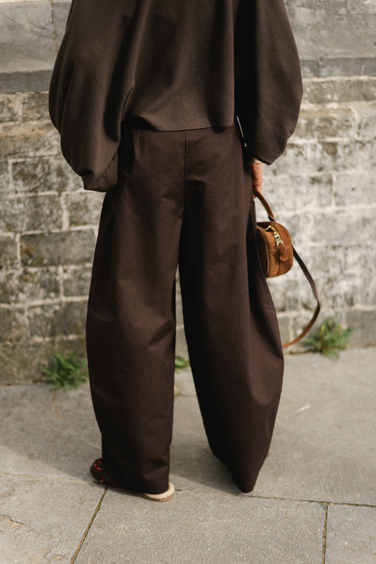 VIJemma HW barrel tailored pants coffee bean