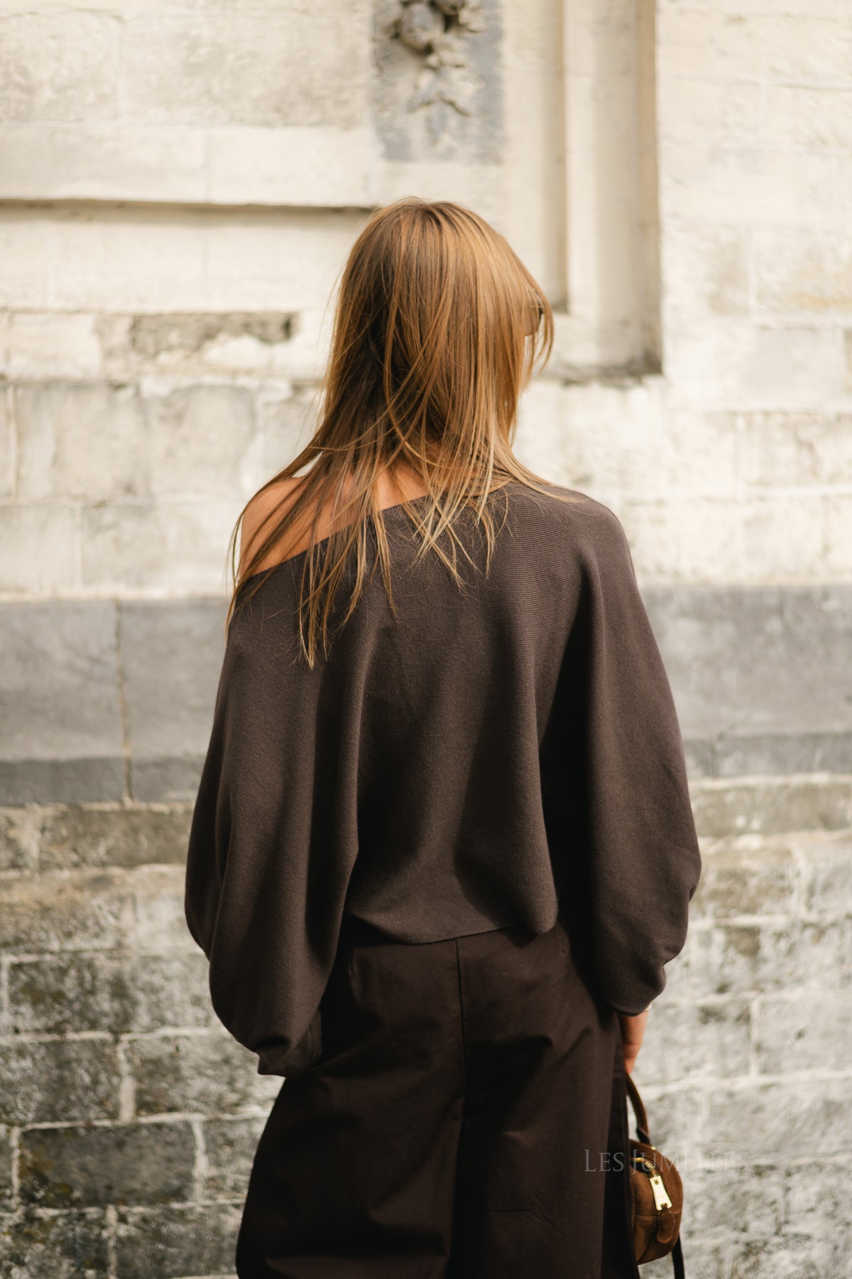 Charline cropped sweater hot chocolate