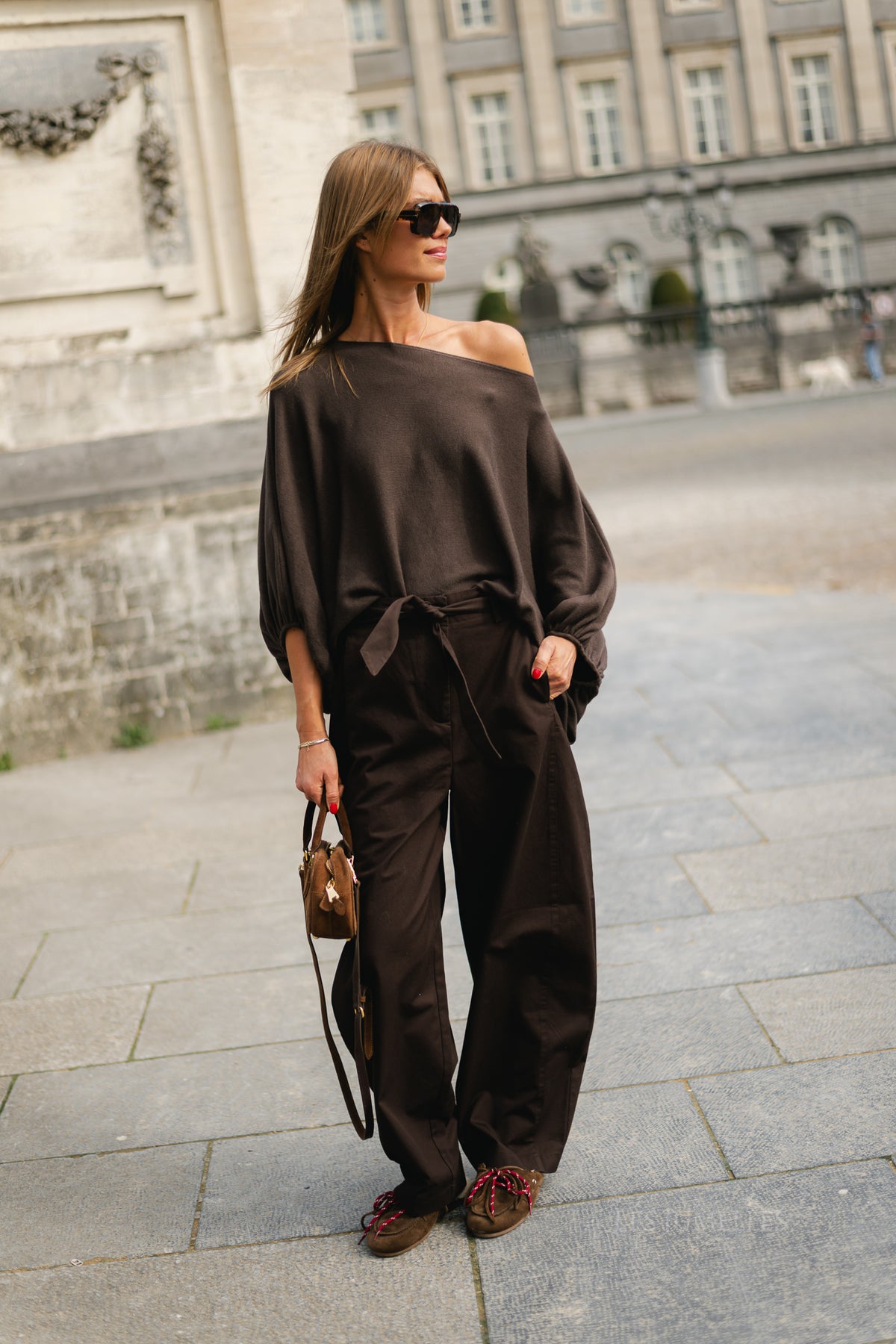 Charline cropped sweater hot chocolate