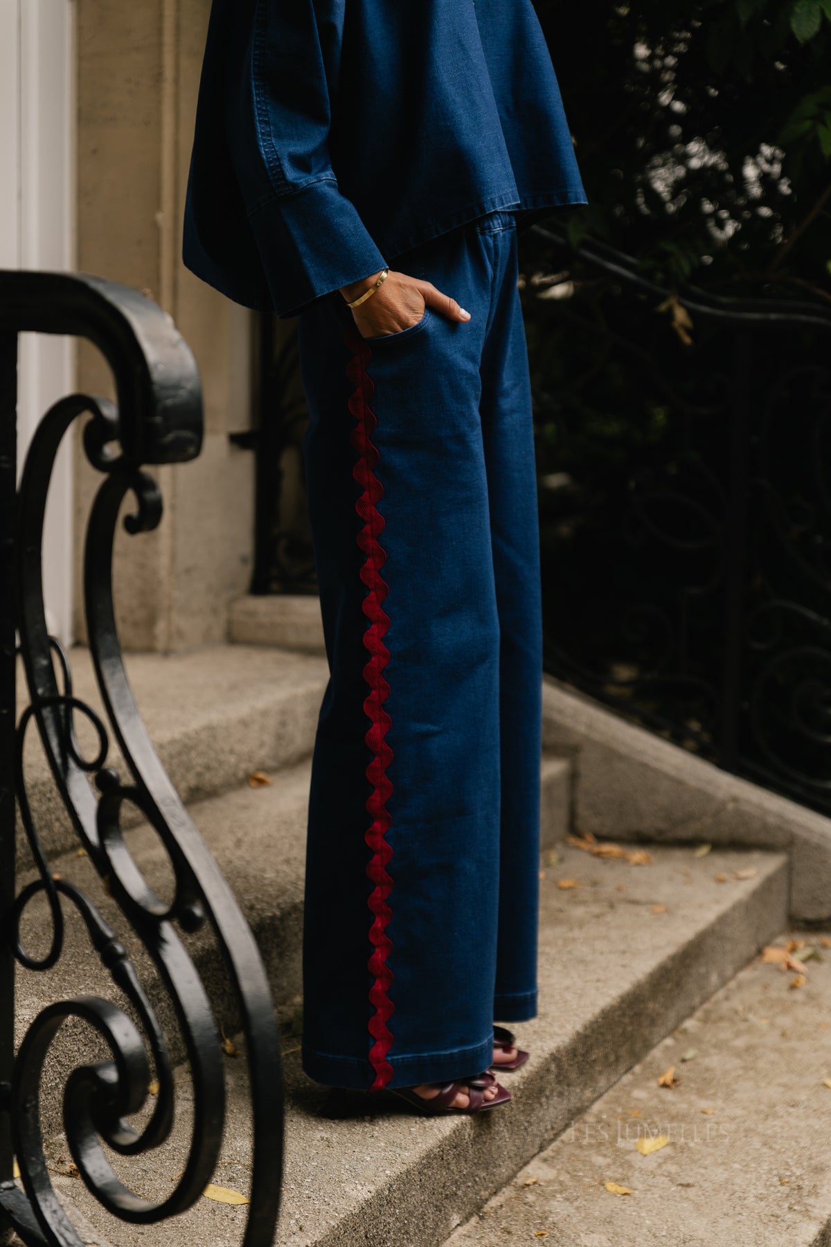 Gemma denim pants washed navy