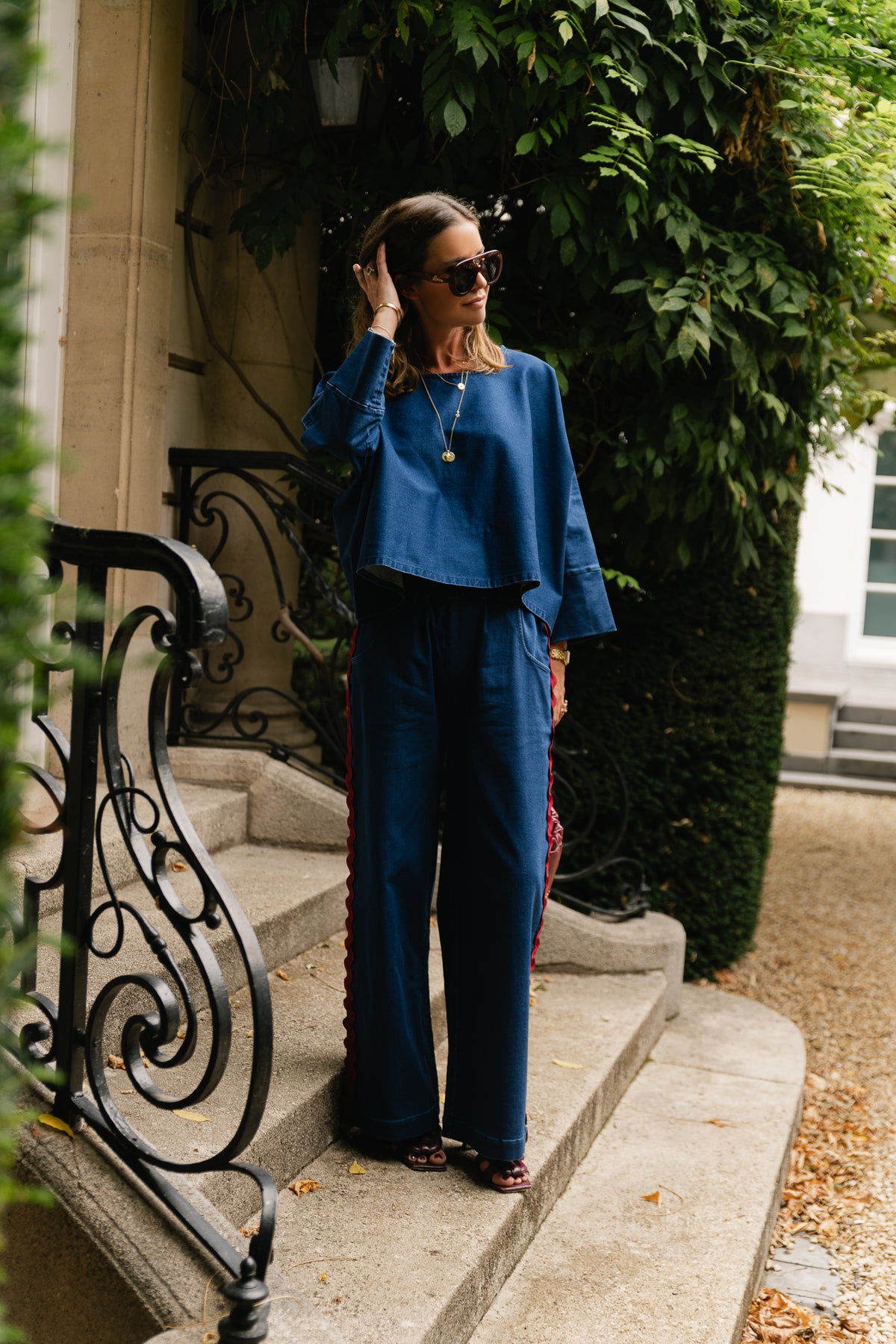 Ruby denim blouse washed navy