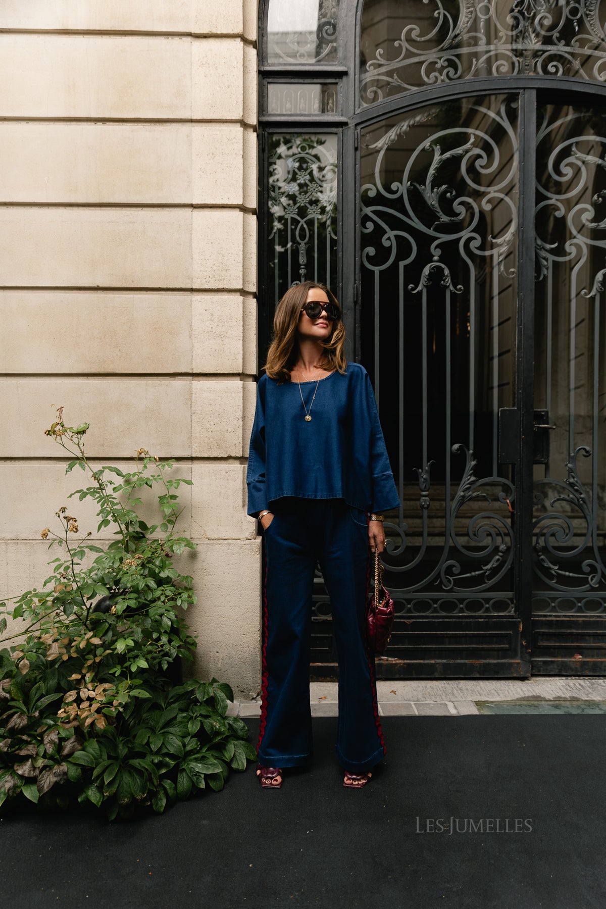 Gemma denim pants washed navy
