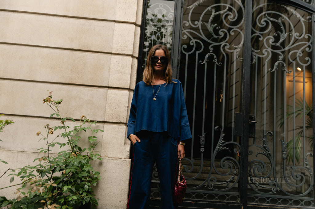 Ruby denim blouse washed navy